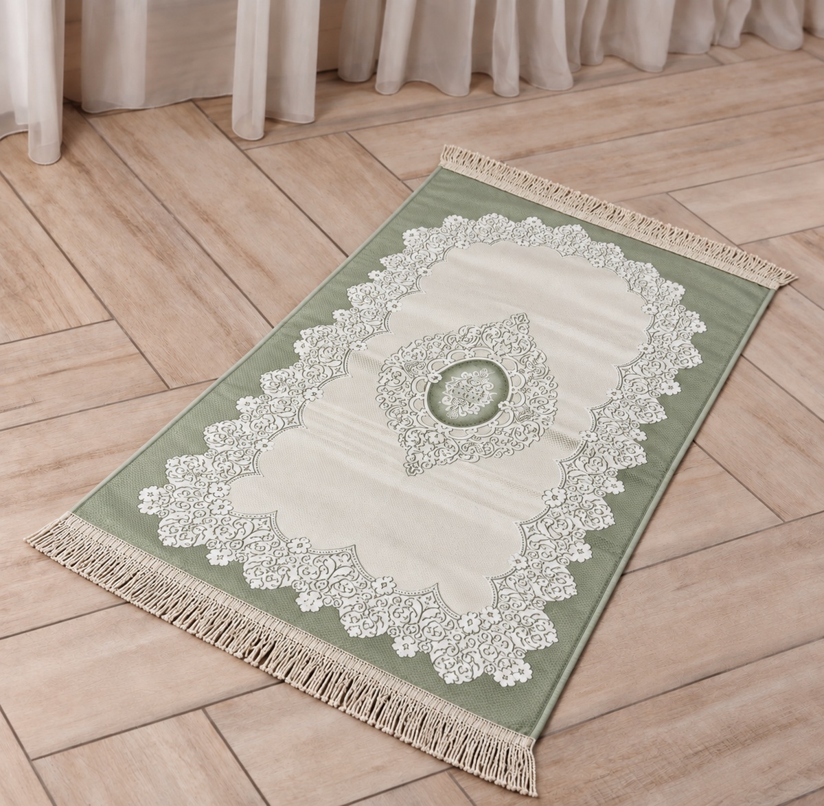 Satin Ornate Lace Prayer Mat