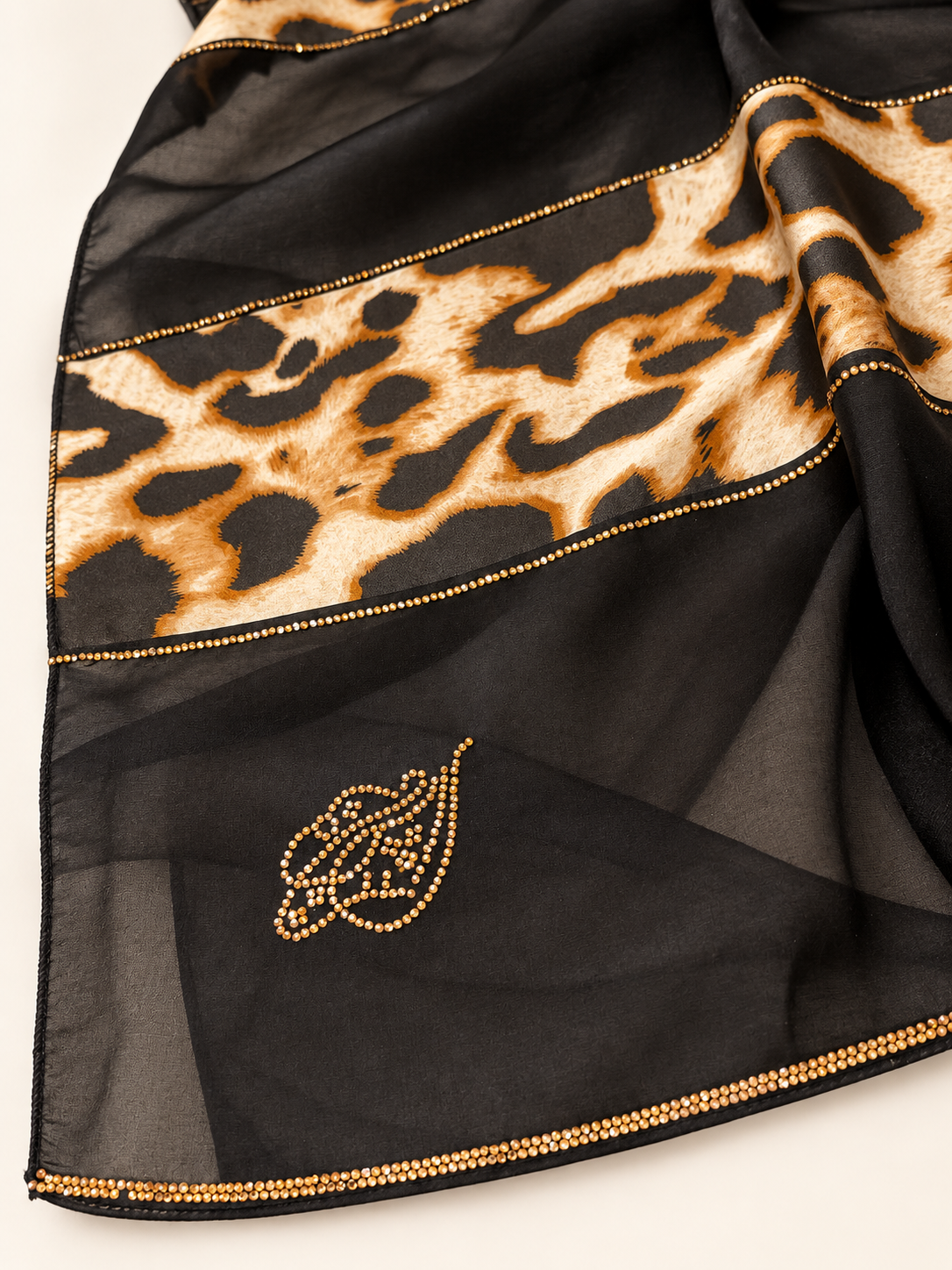 Sharif Black tiger shawl