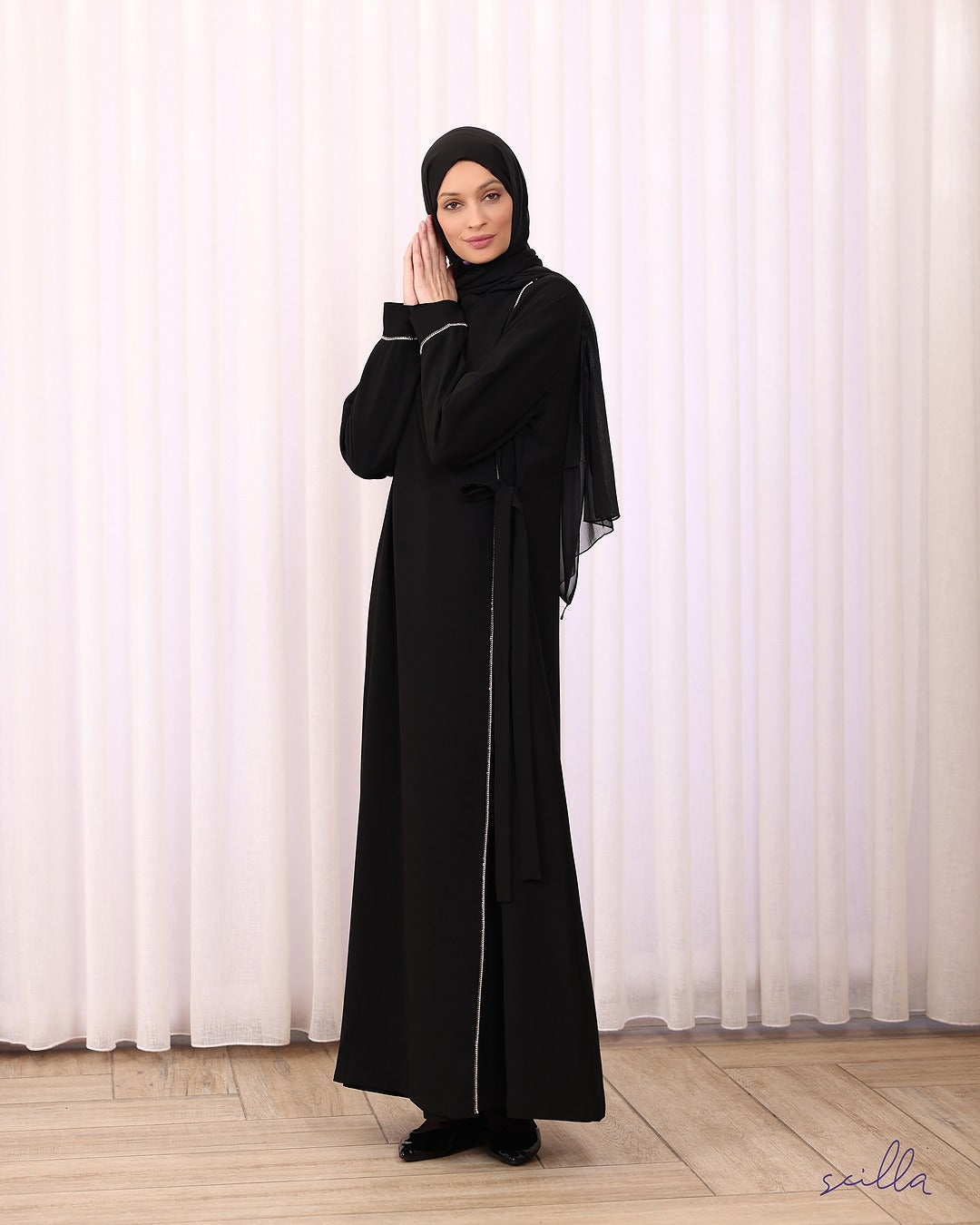 Black Wrap Style Abaya