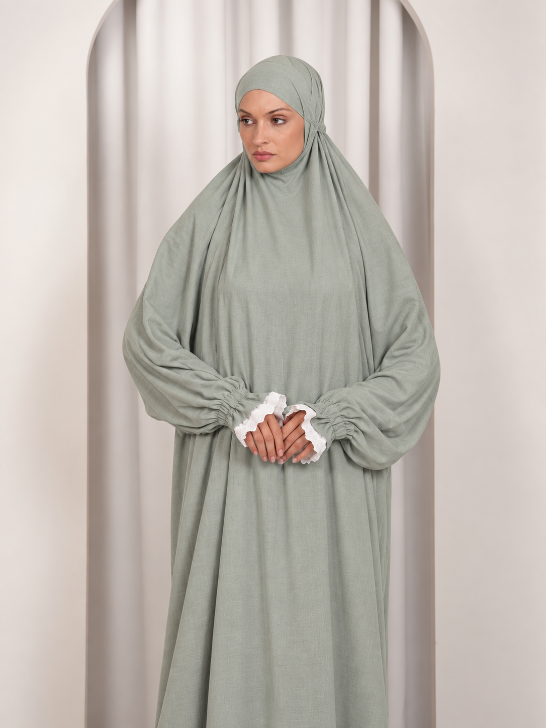 Light Olive Prayer Gown One piece