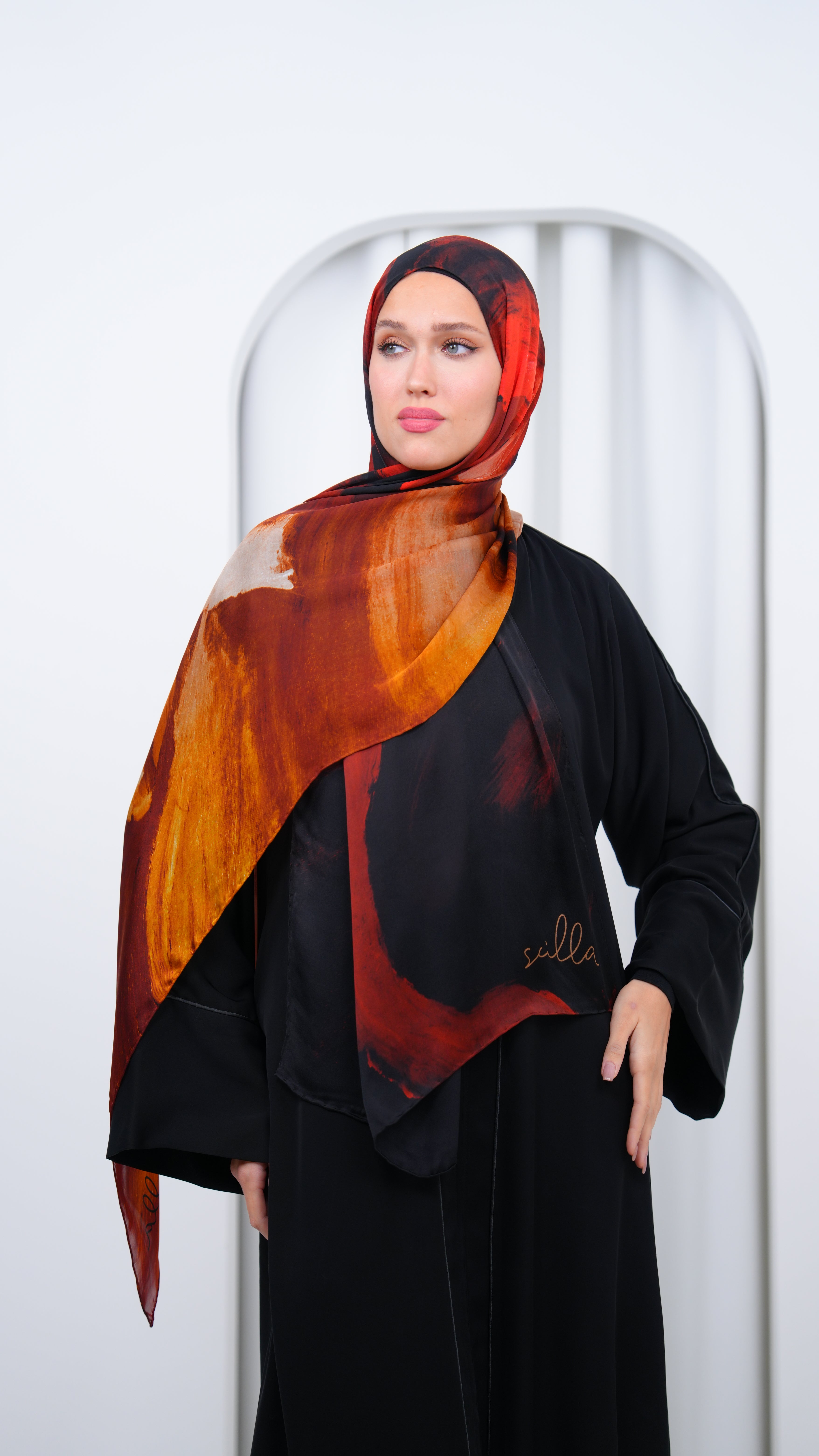 scilla silk shawl N2
