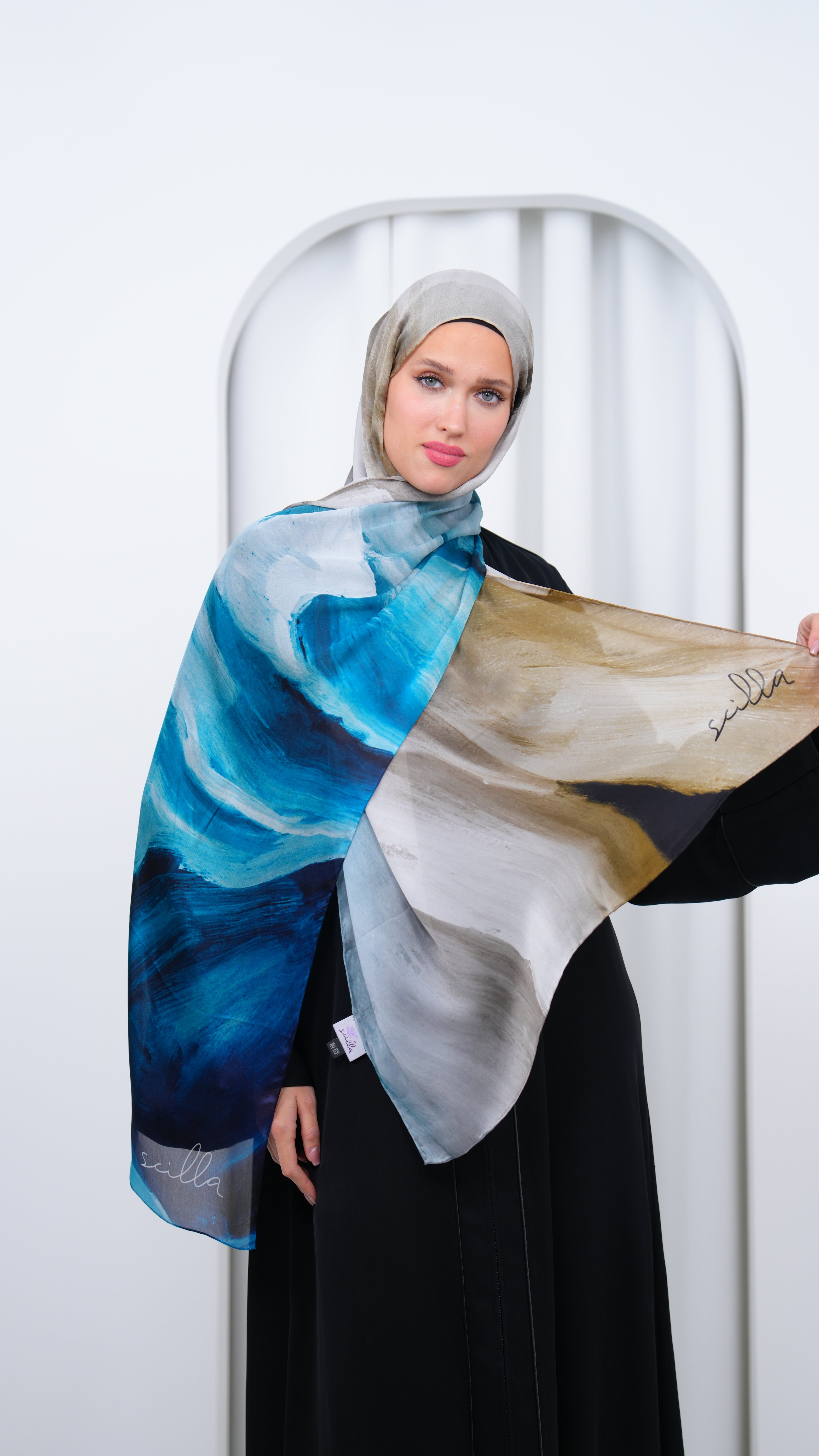 scilla silk shawl N4