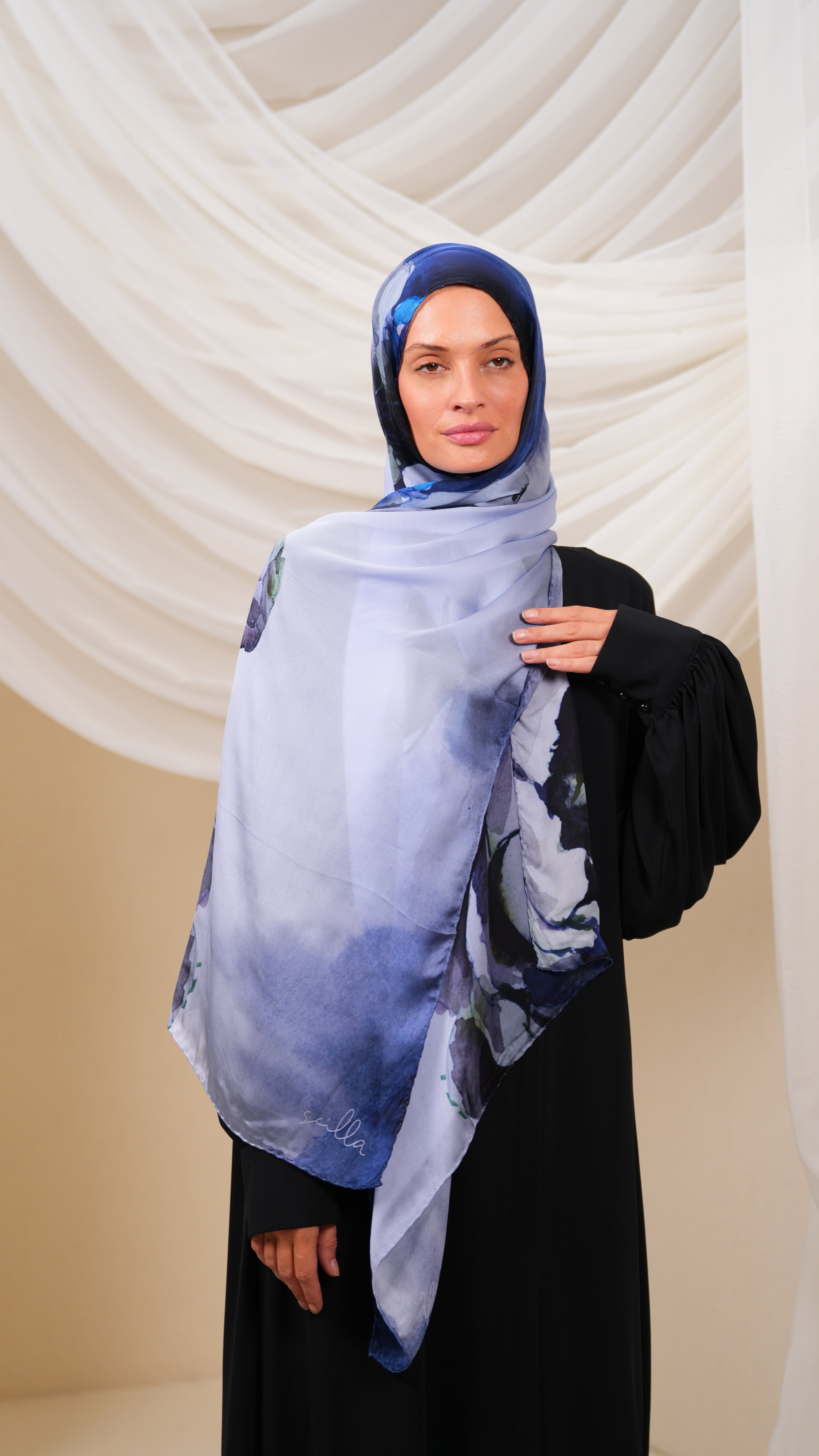 scilla Turkish silk shawl Etr1