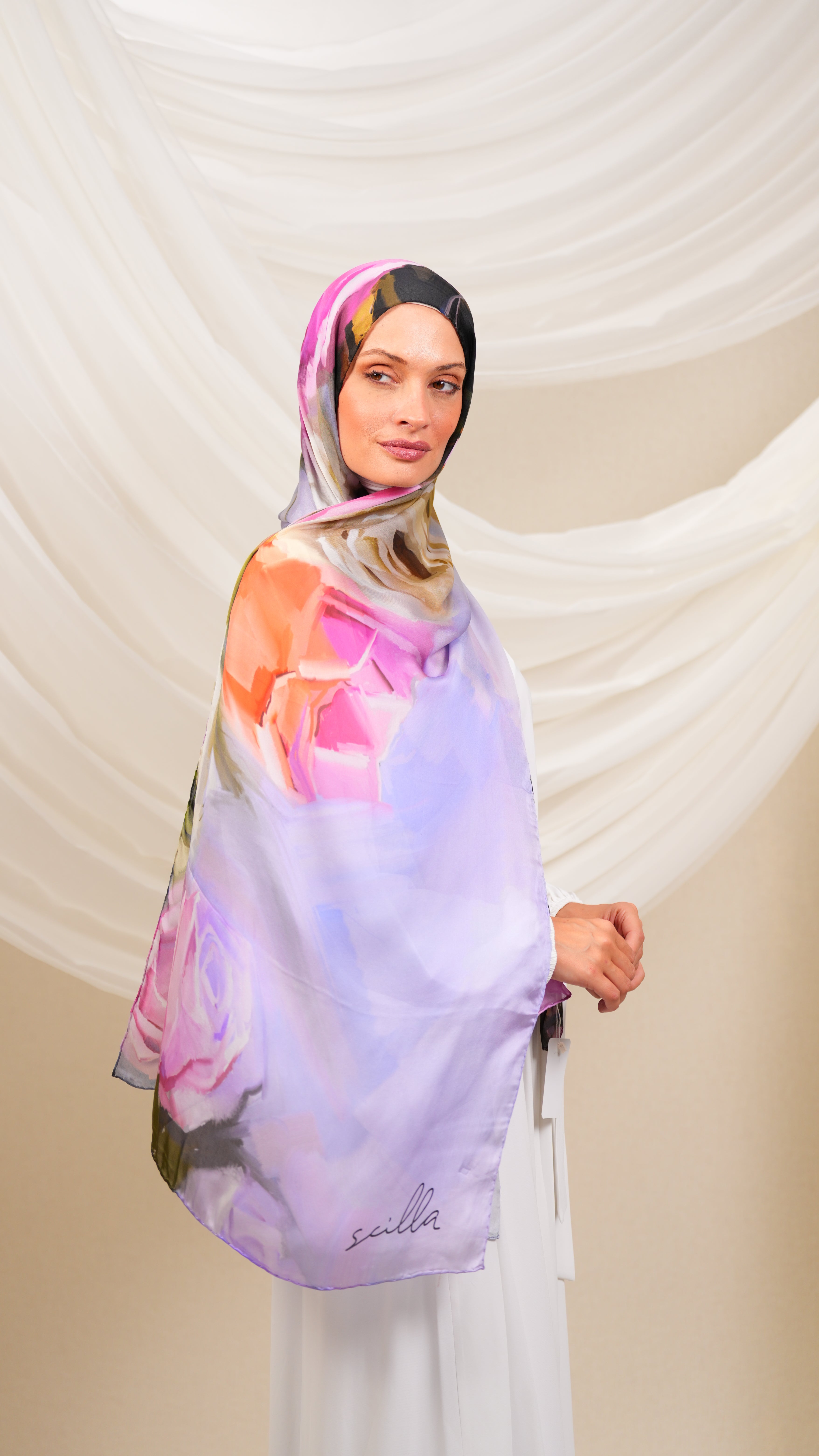 scilla Turkish silk shawl btr1