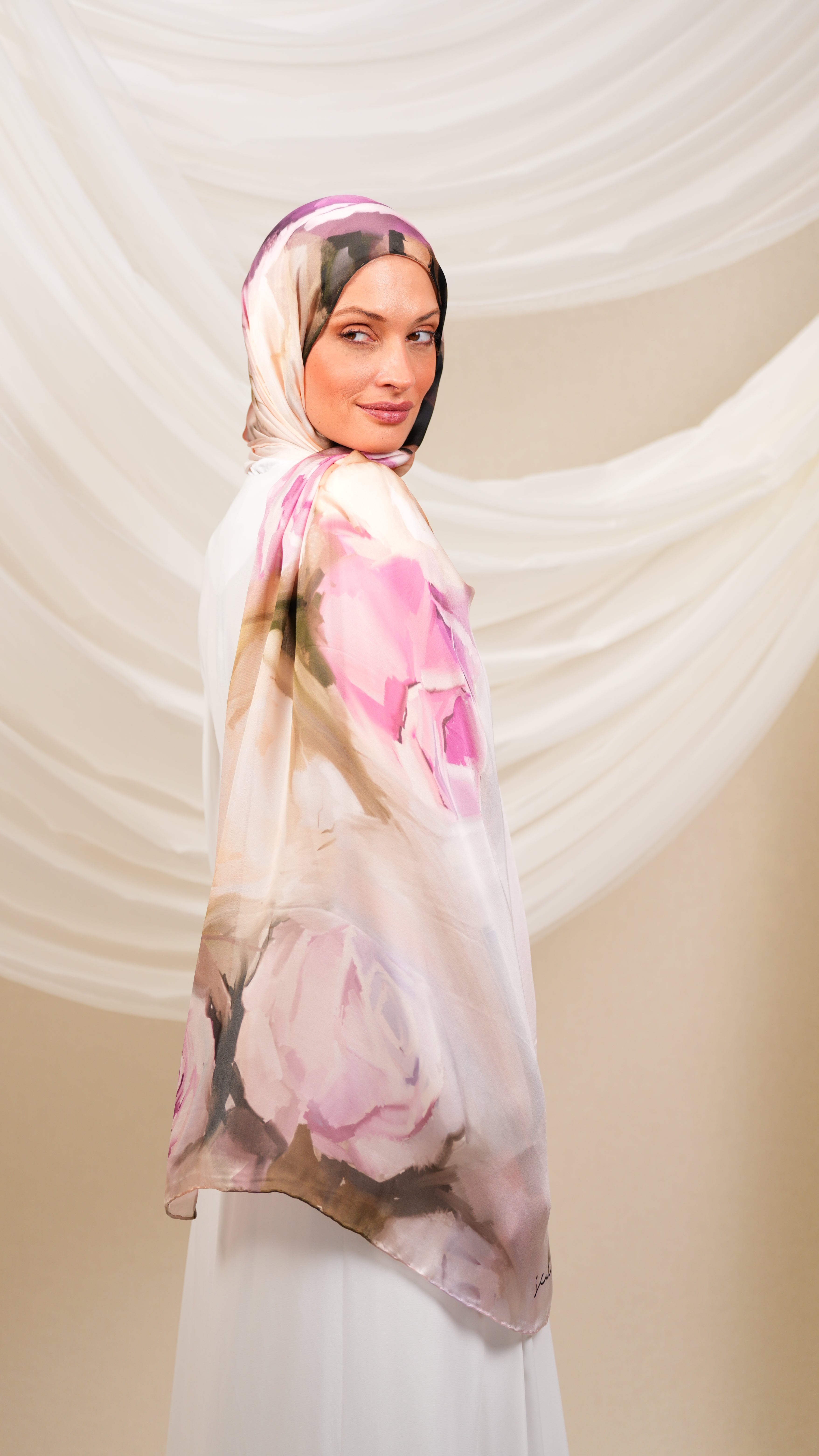 scilla Turkish silk shawl btr5