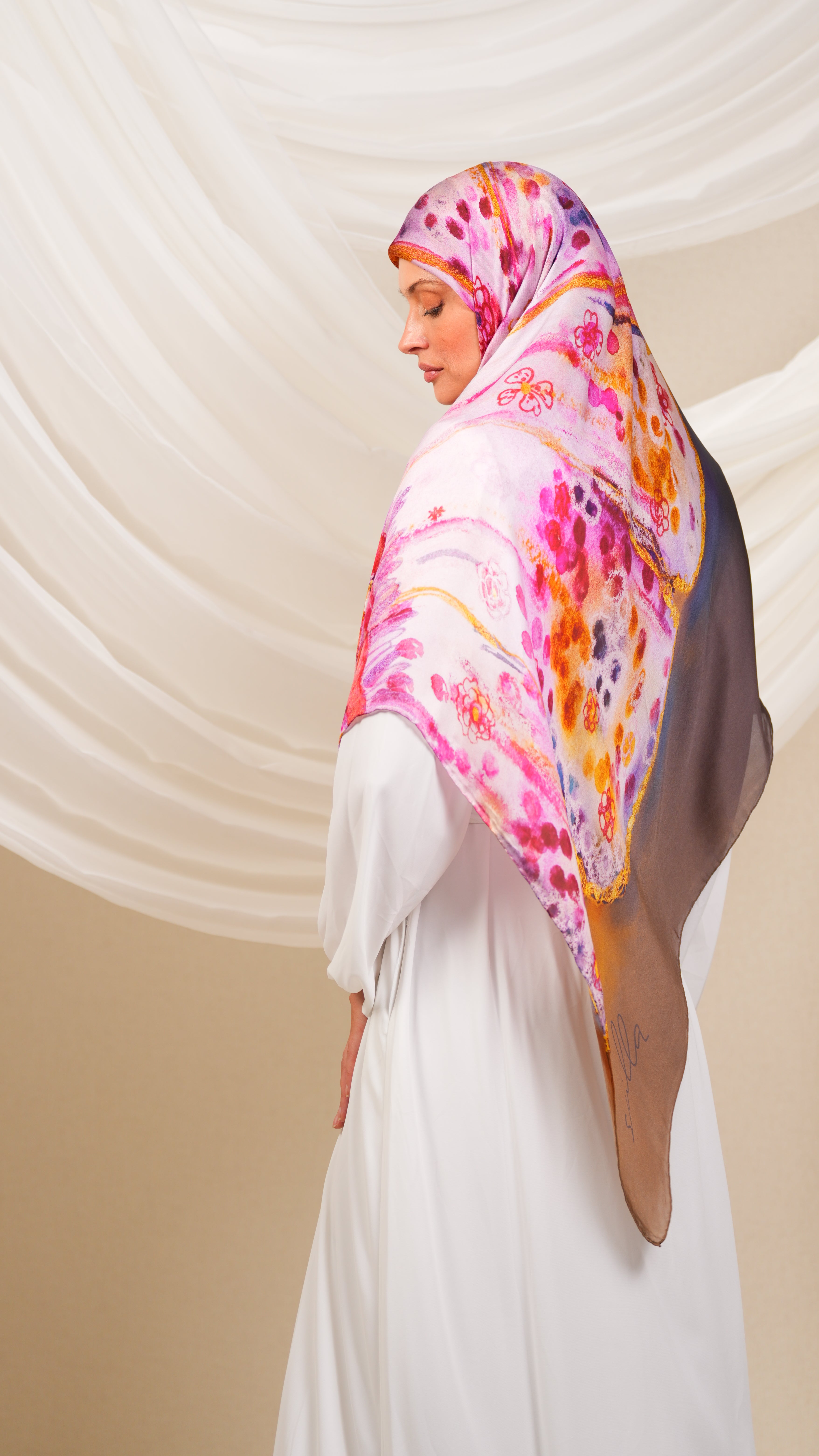 scilla turkish silk scarf Utr1