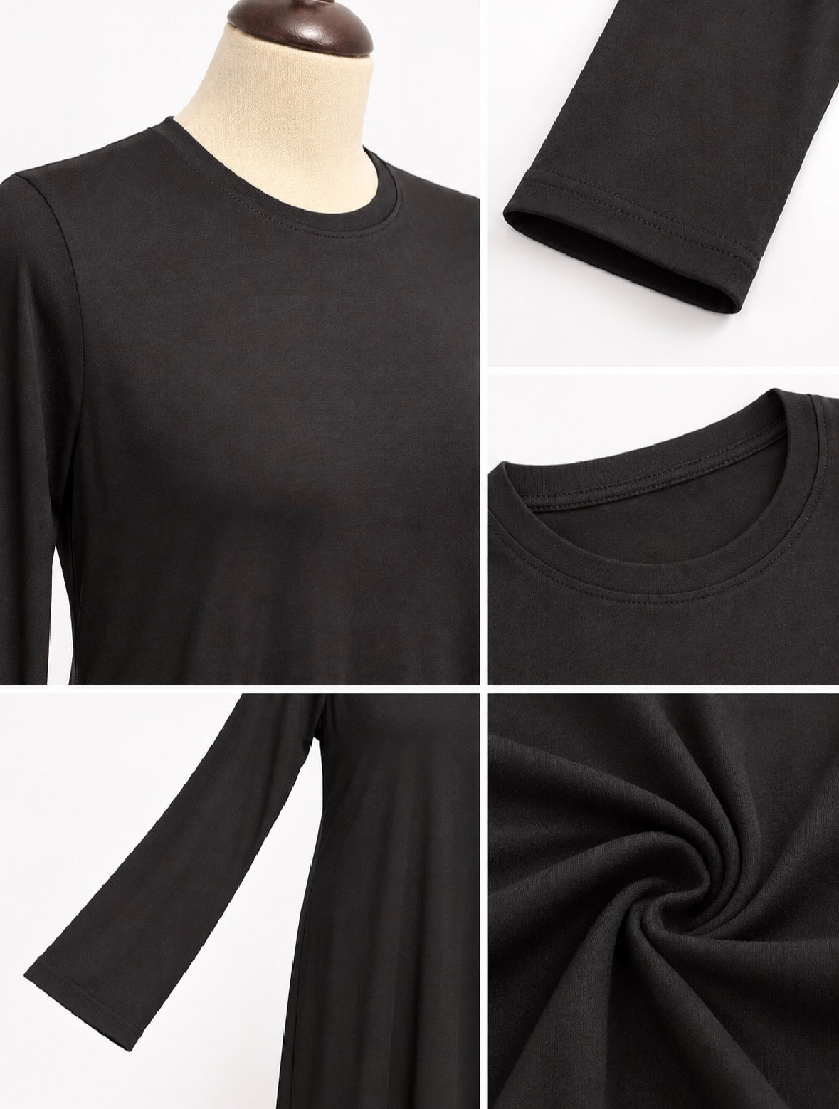Allday black basic with sleeves