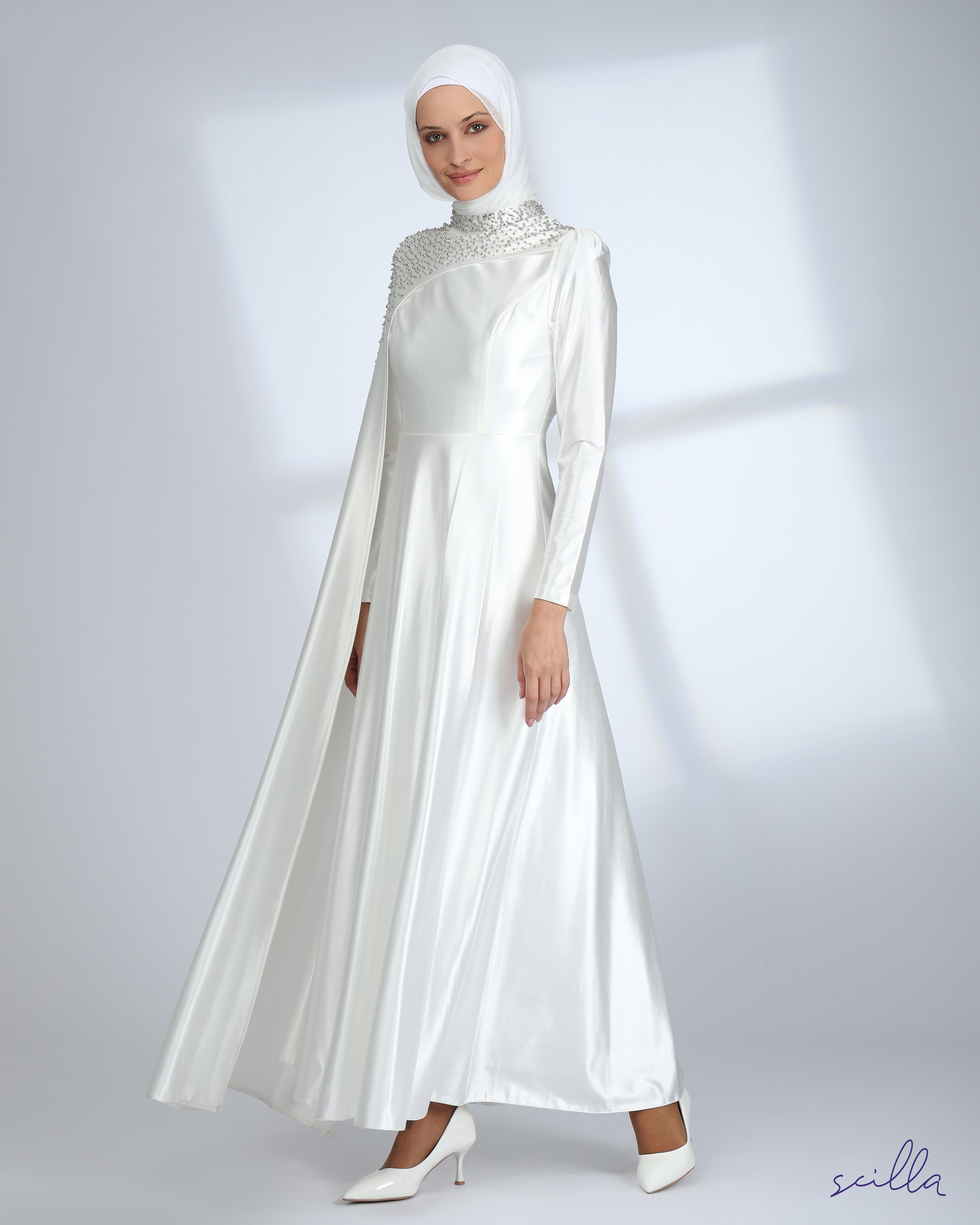 White dress with crystals