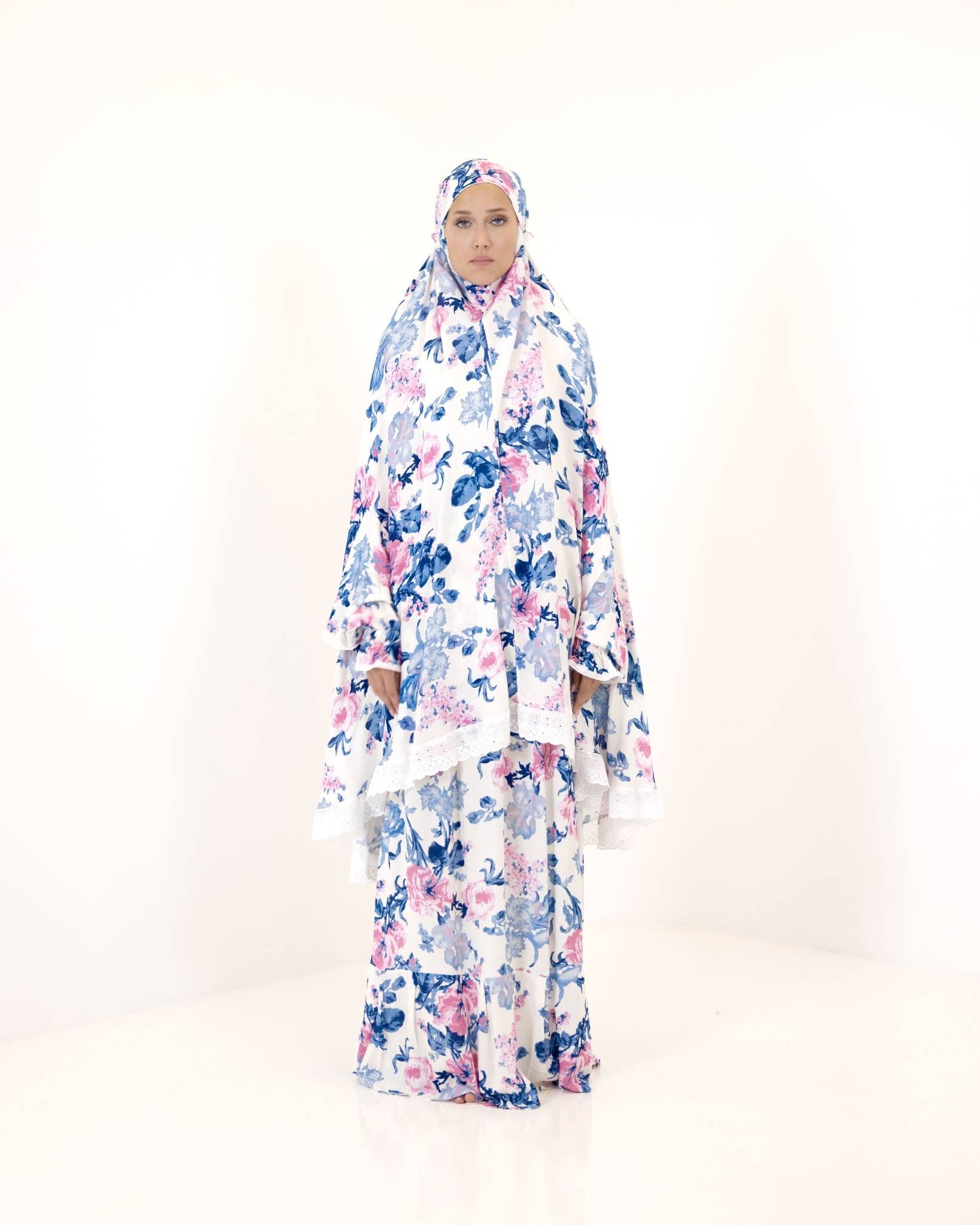 Ocean Bloom Prayer Gown two piece