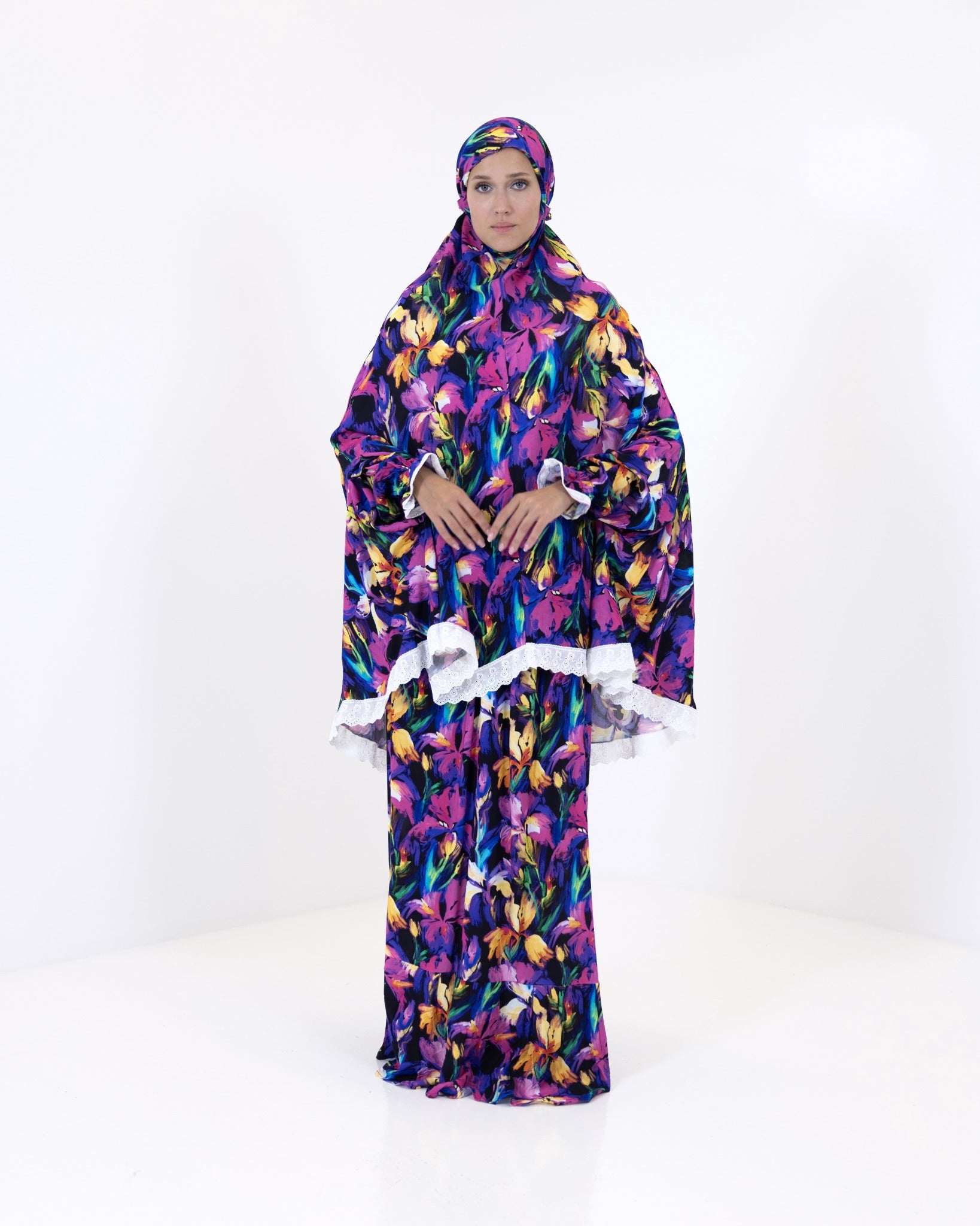 Floral Serenity Prayer Gown two piece