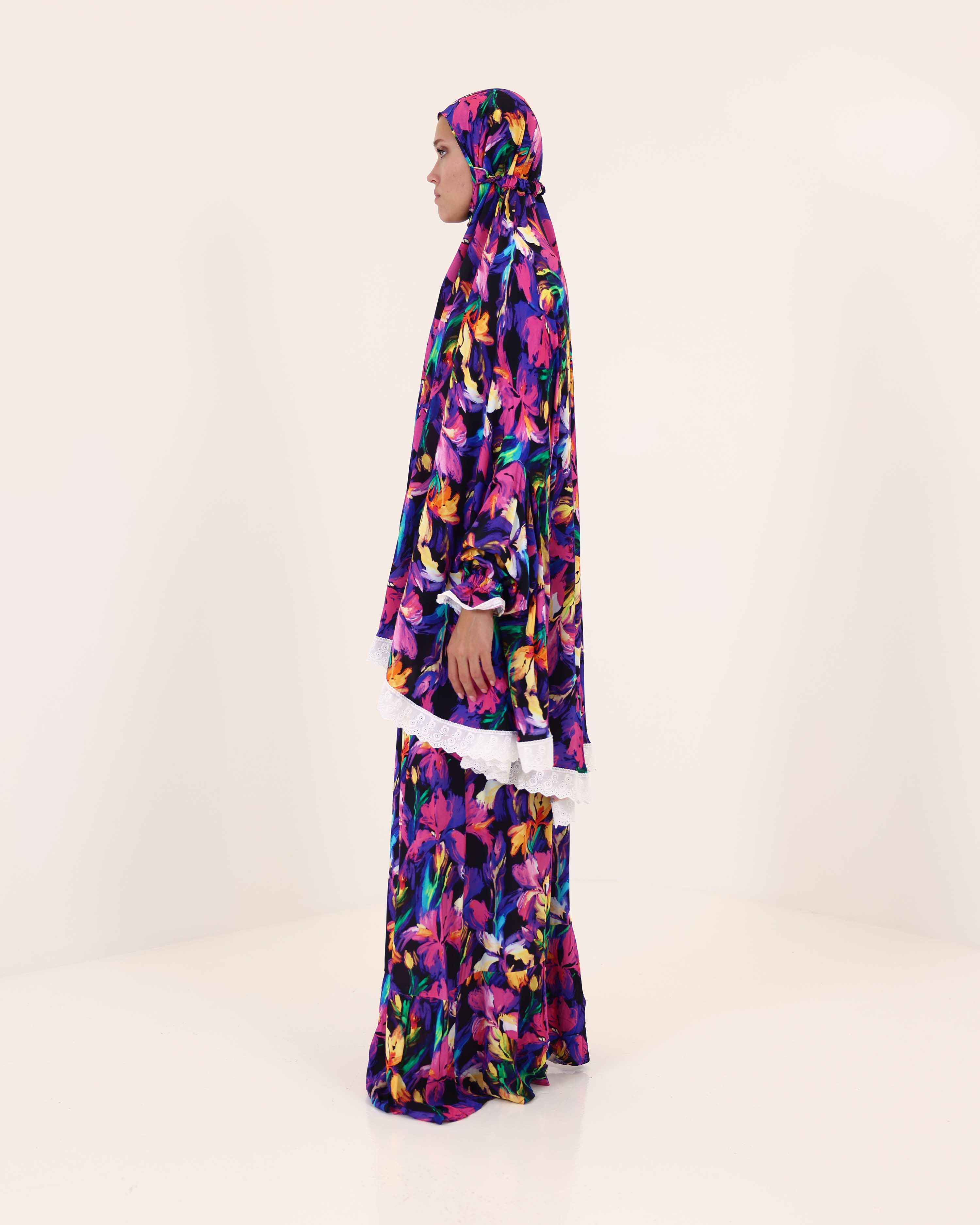 Floral Serenity Prayer Gown two piece