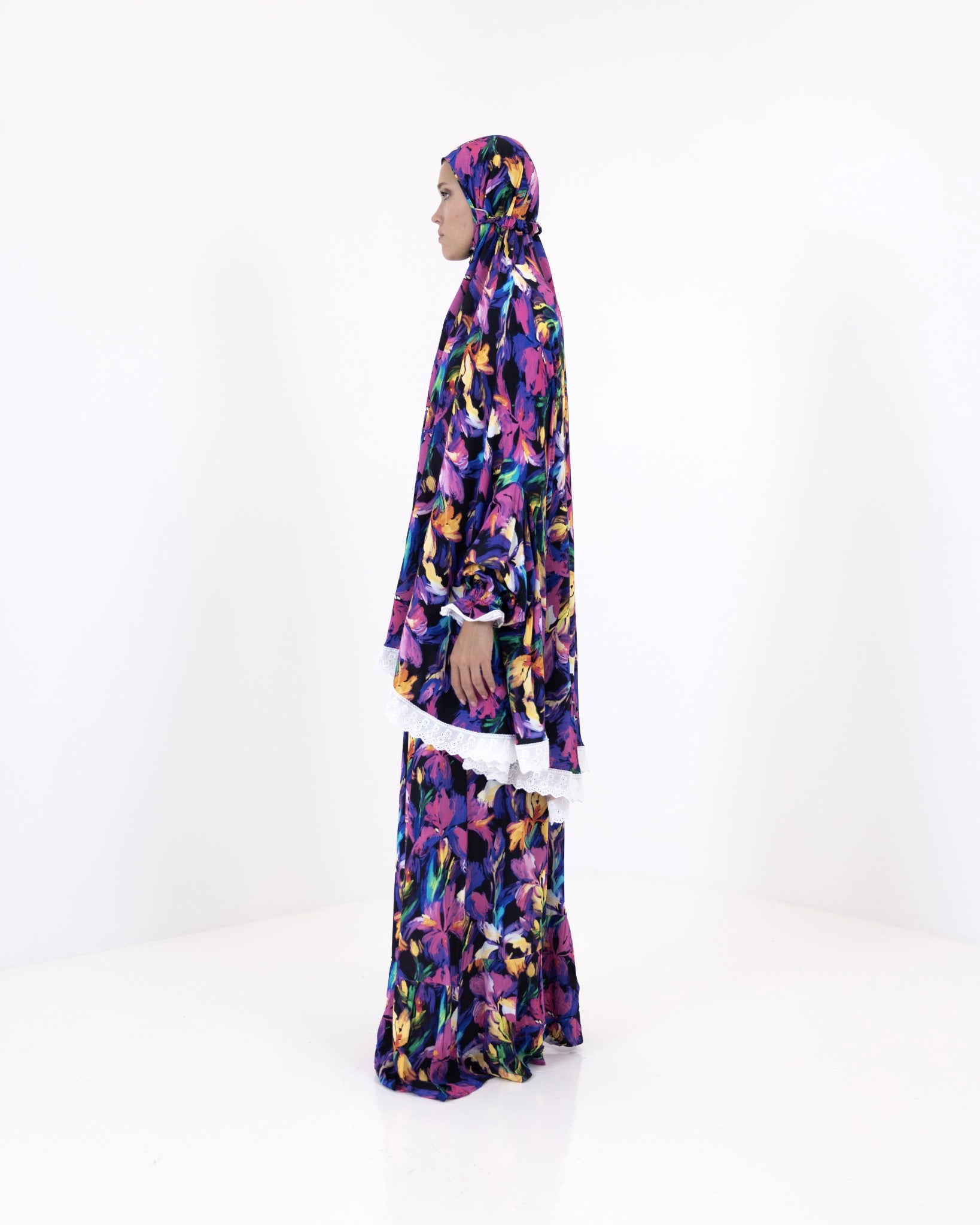 Floral Serenity Prayer Gown two piece