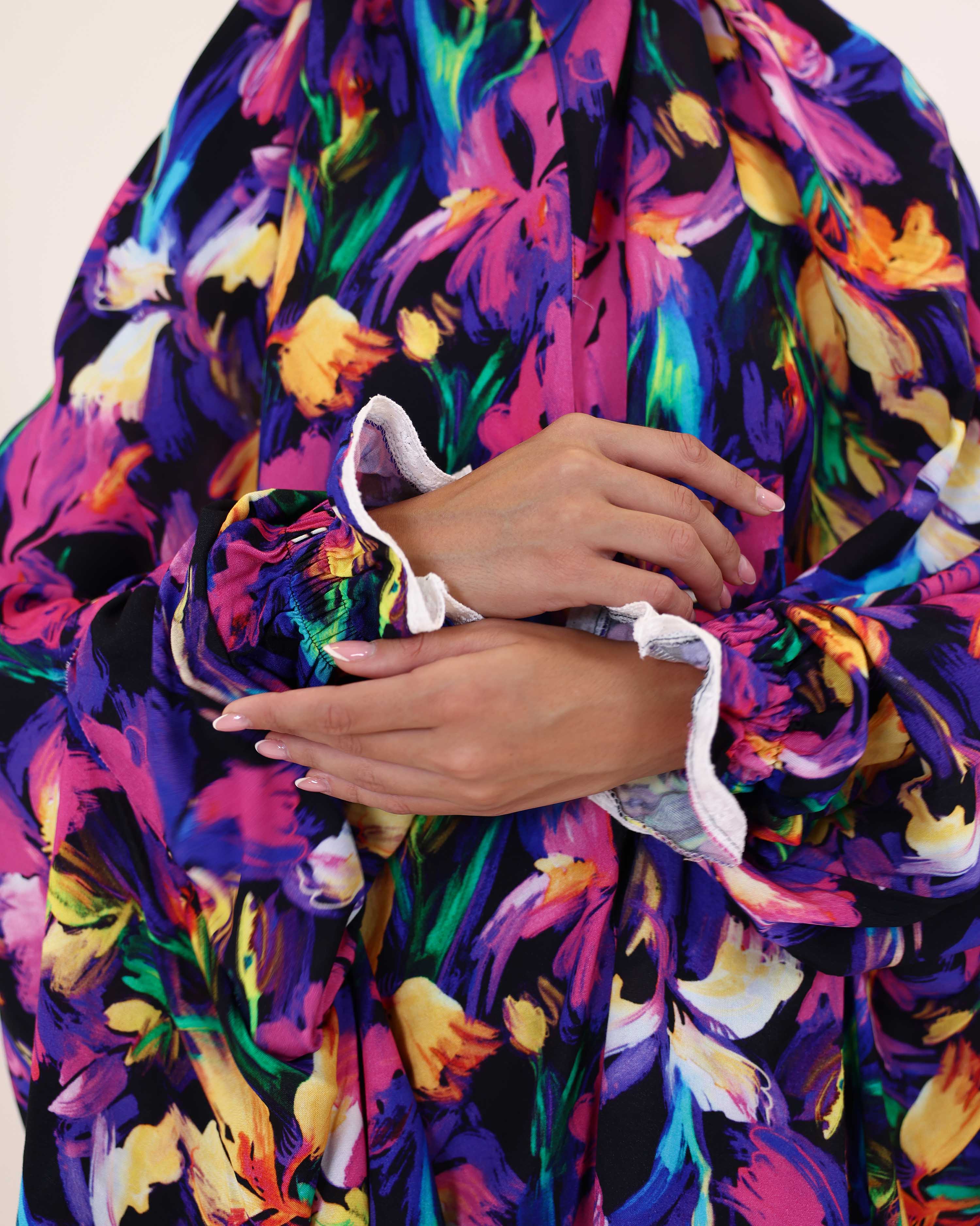 Floral Serenity Prayer Gown two piece