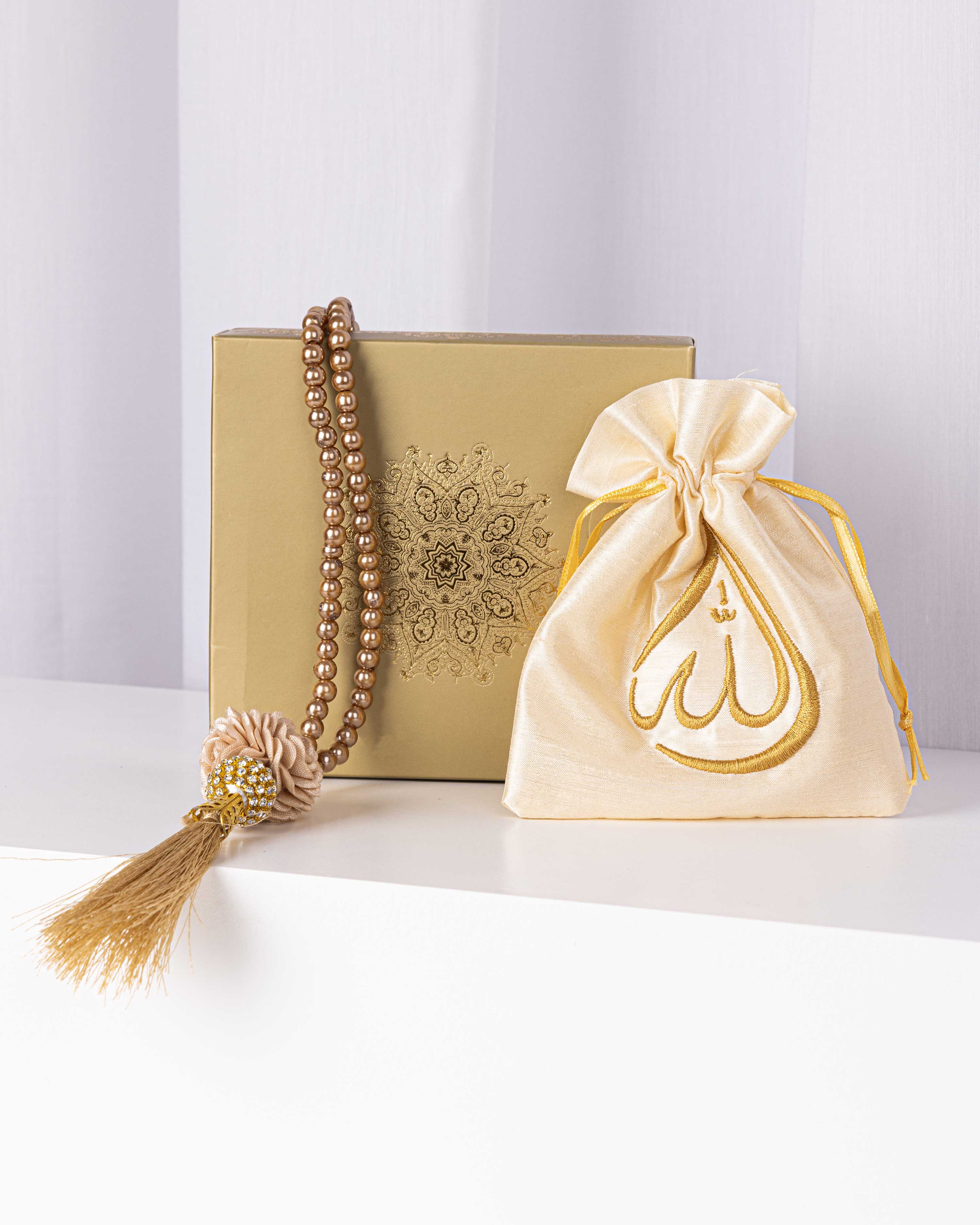 Gold Flower Design Tasbih