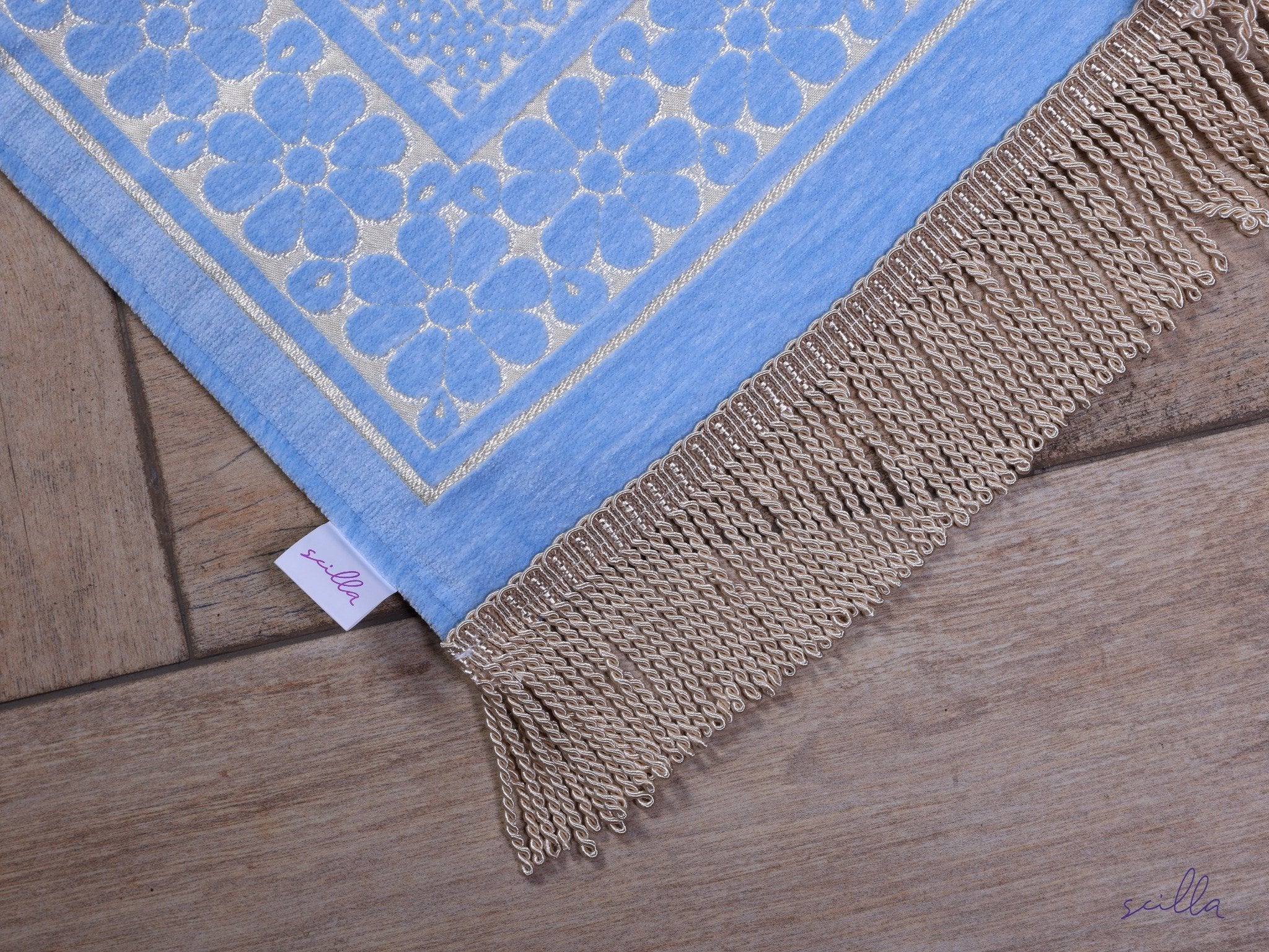 Velvet Padded Full Arabesque Premium Prayer Mat
