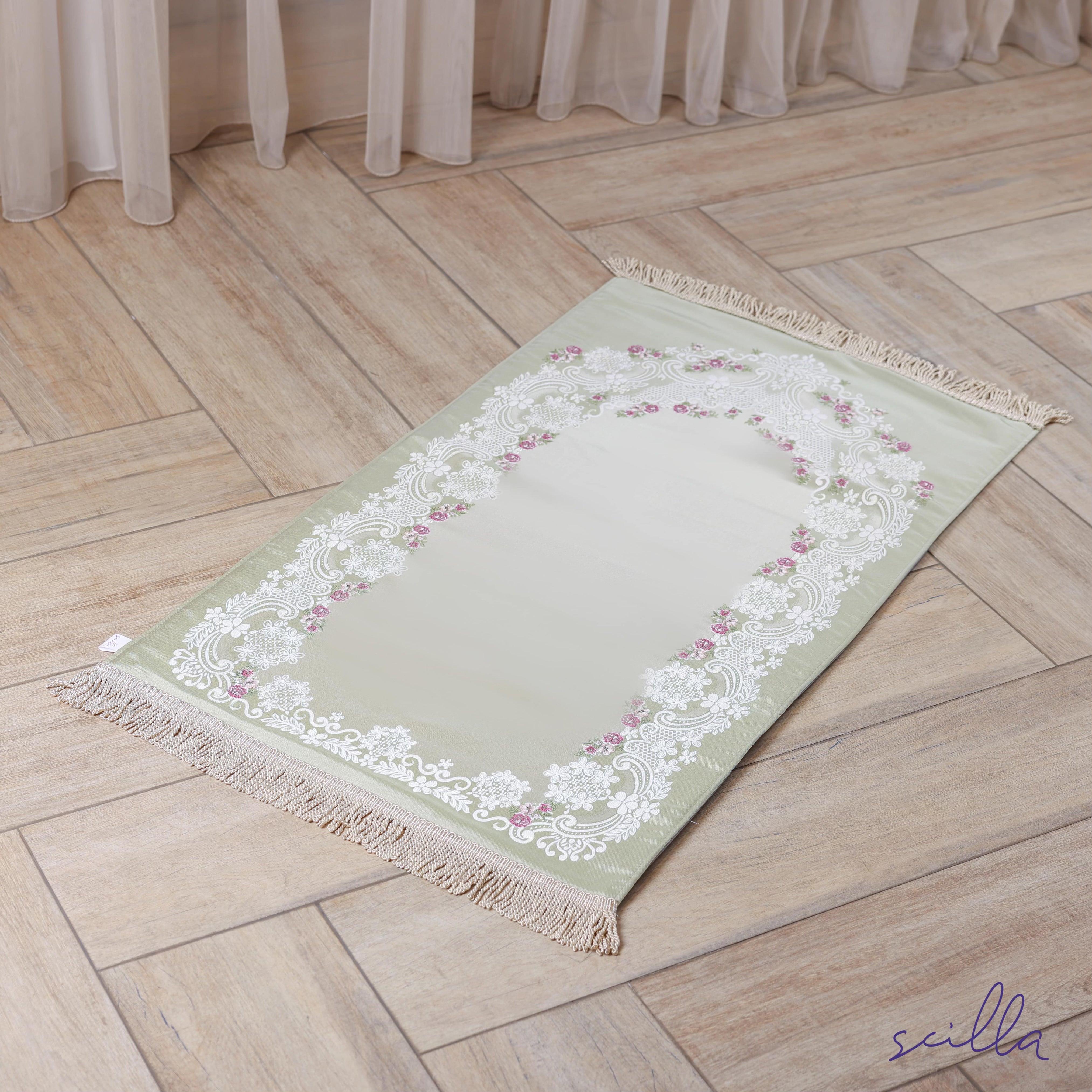 Satin Padded Victorian Premium Prayer Mat