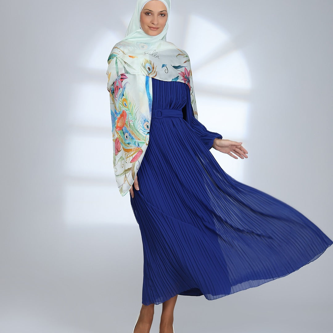 Indigo All-Plisse Abaya