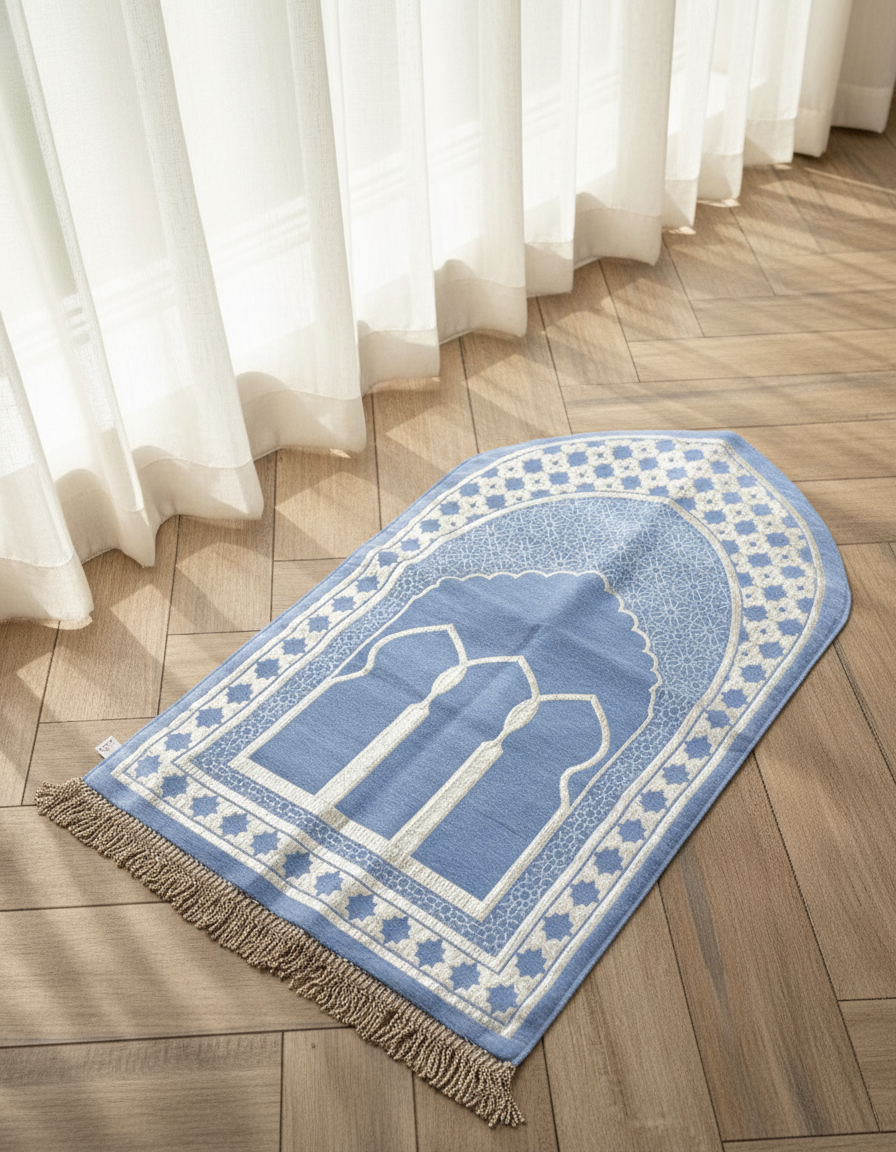 Teal Triple Arch Prayer Mat