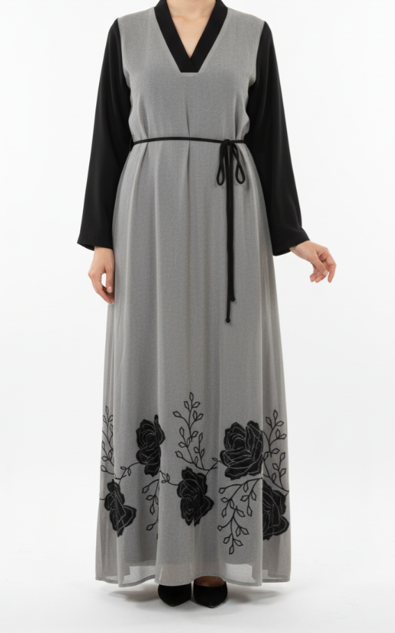 pyn grey and black dress