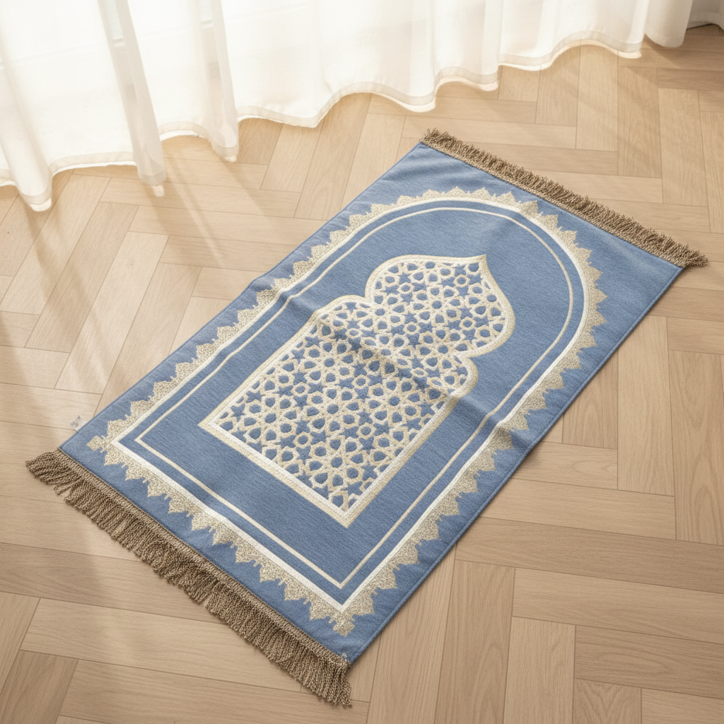 سجادة صلاة مقوسة بنمط شبكي