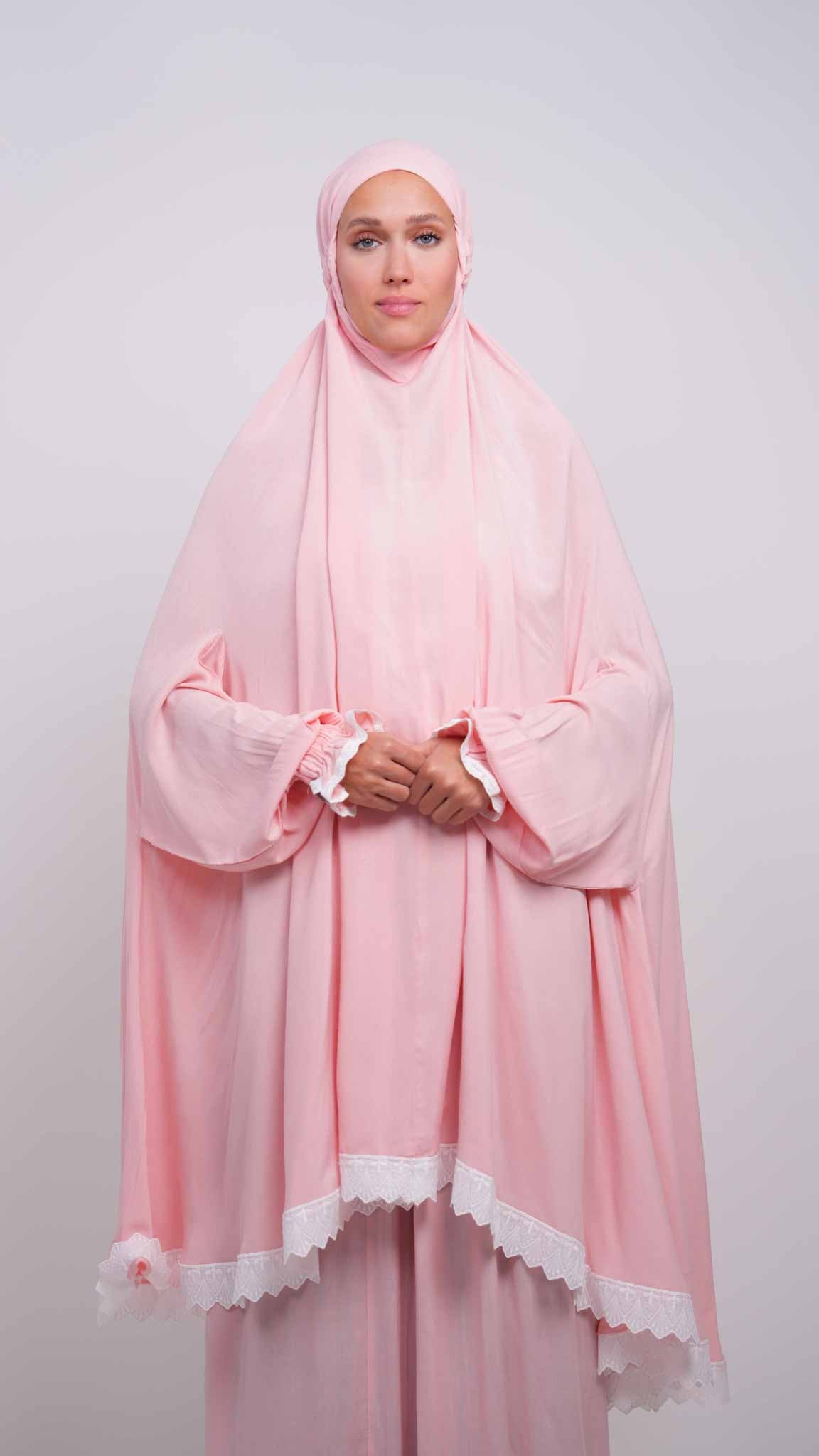 Pink Two Piece Prayer Gown