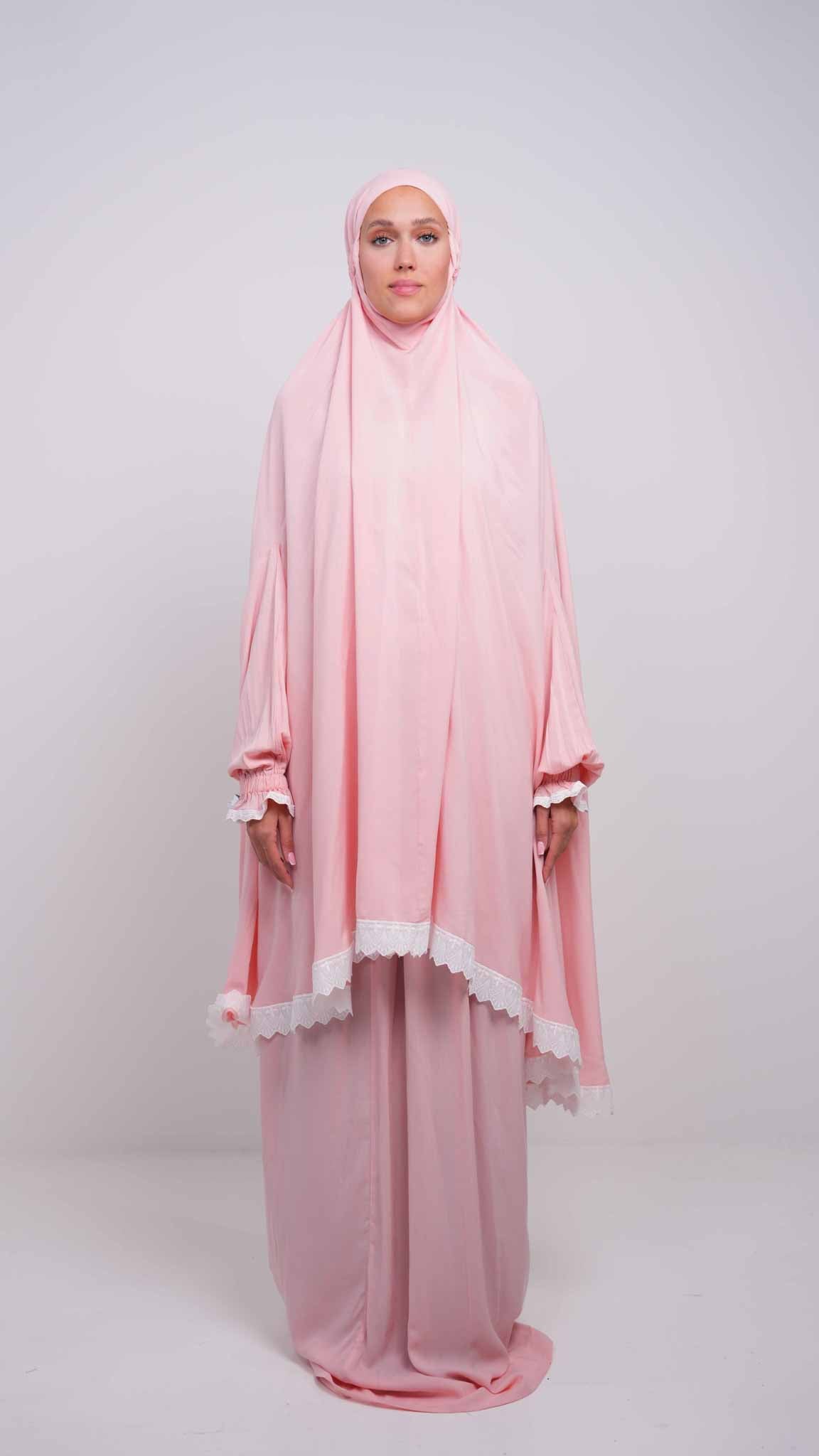 Pink Two Piece Prayer Gown