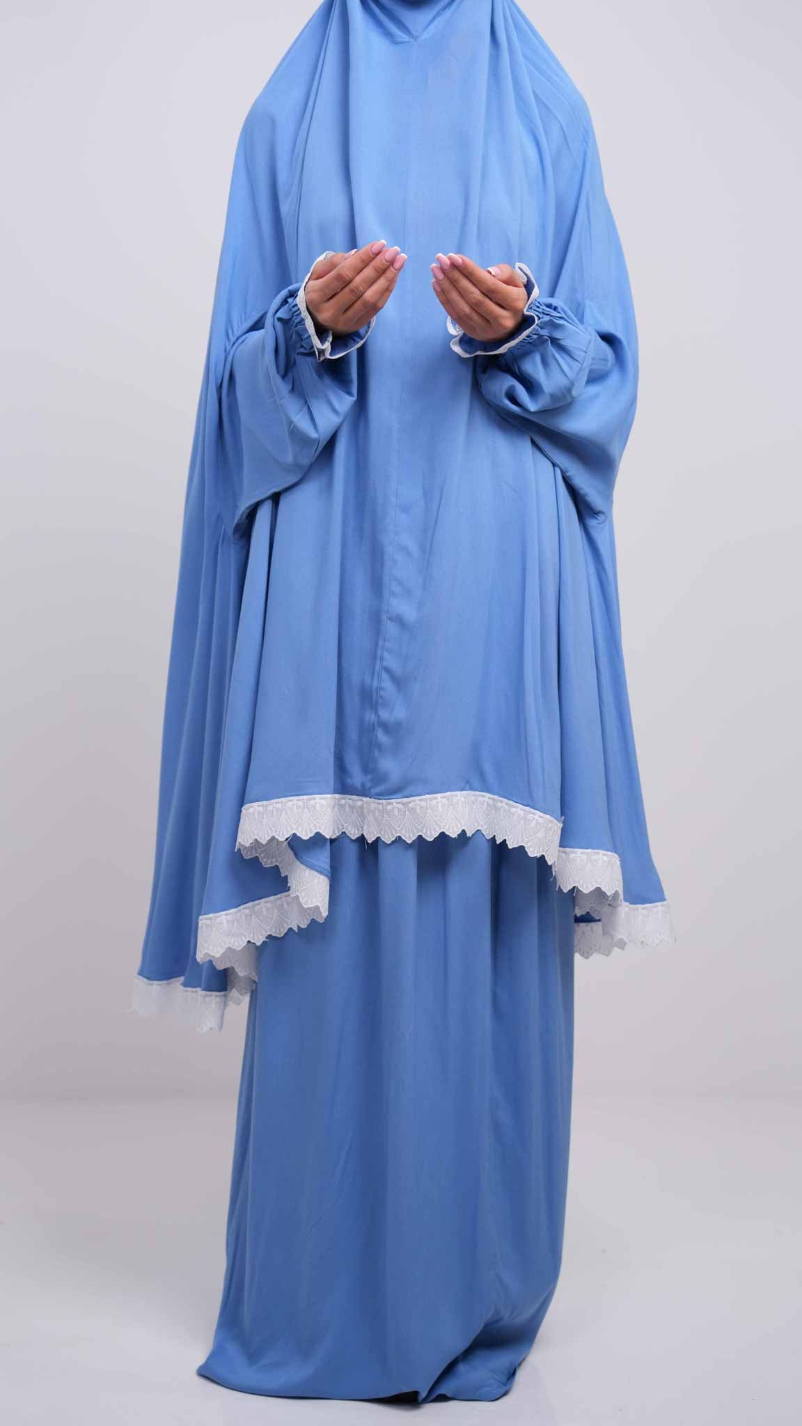 Sky Blue – Two Piece Prayer Gown