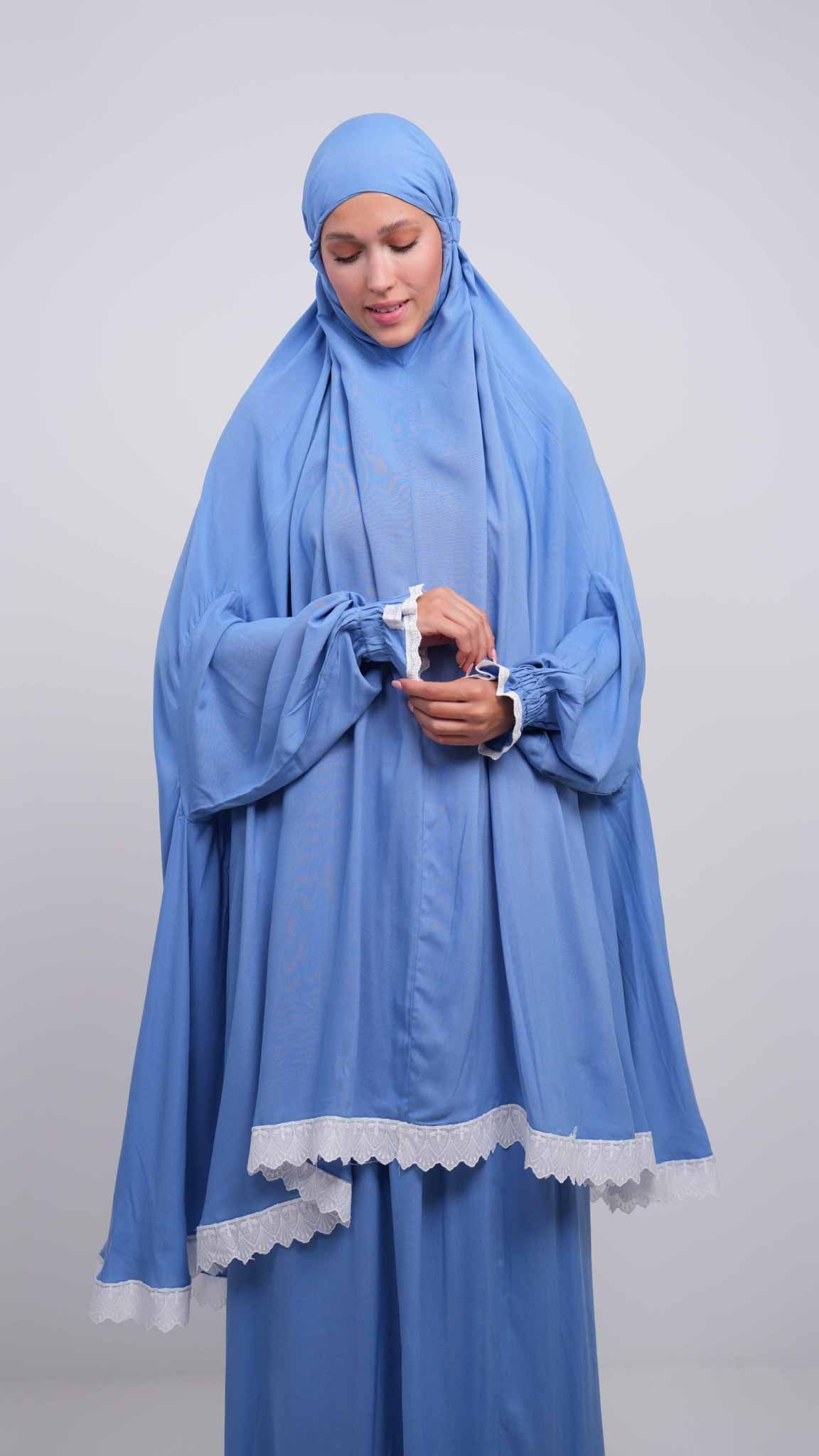 Sky Blue – Two Piece Prayer Gown