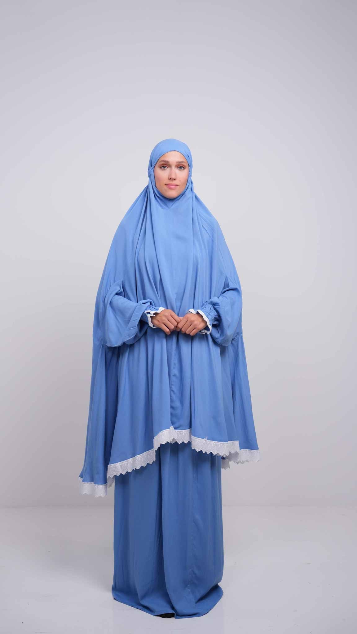 Sky Blue – Two Piece Prayer Gown