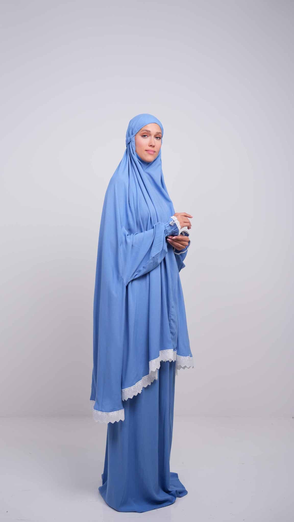 Sky Blue – Two Piece Prayer Gown