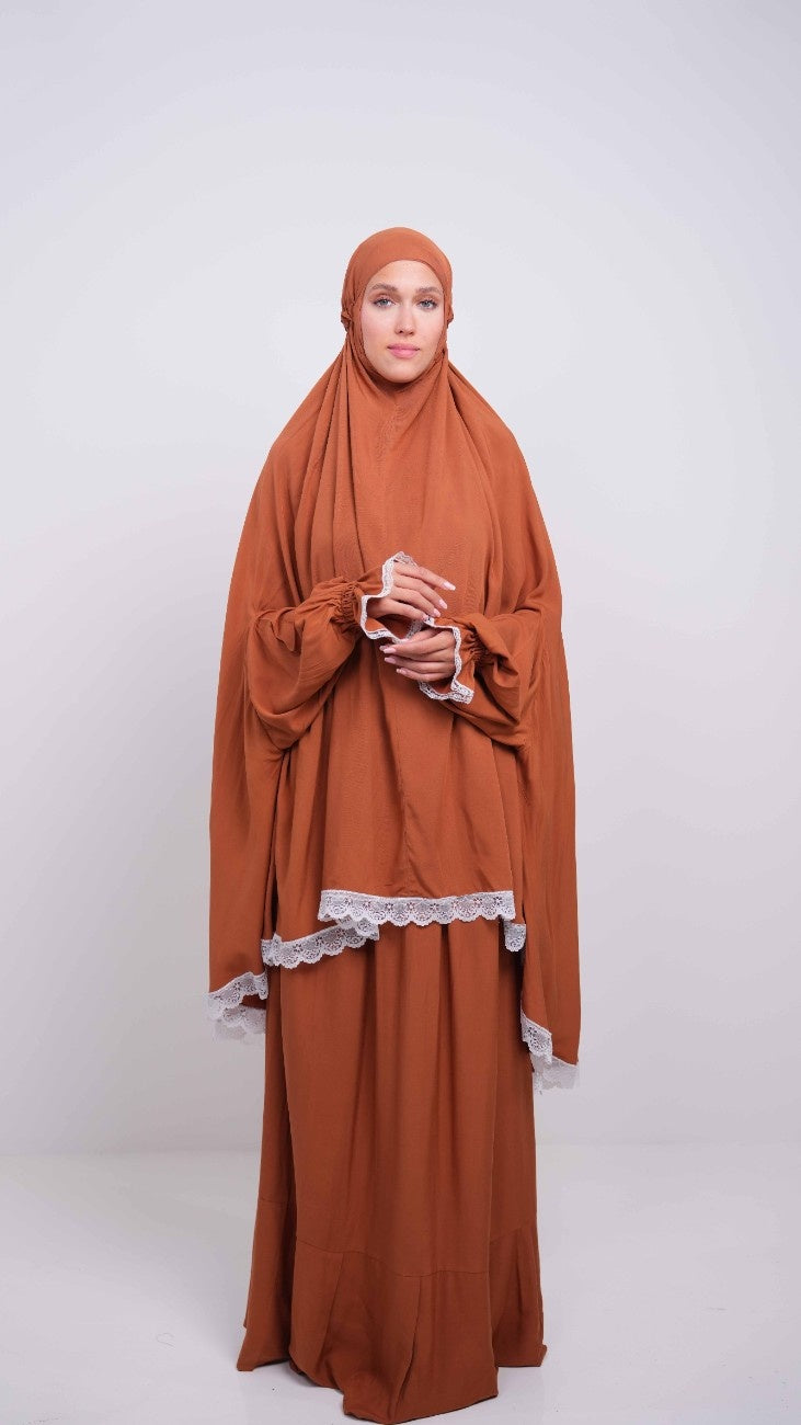 Terracotta Two Piece Prayer Gown