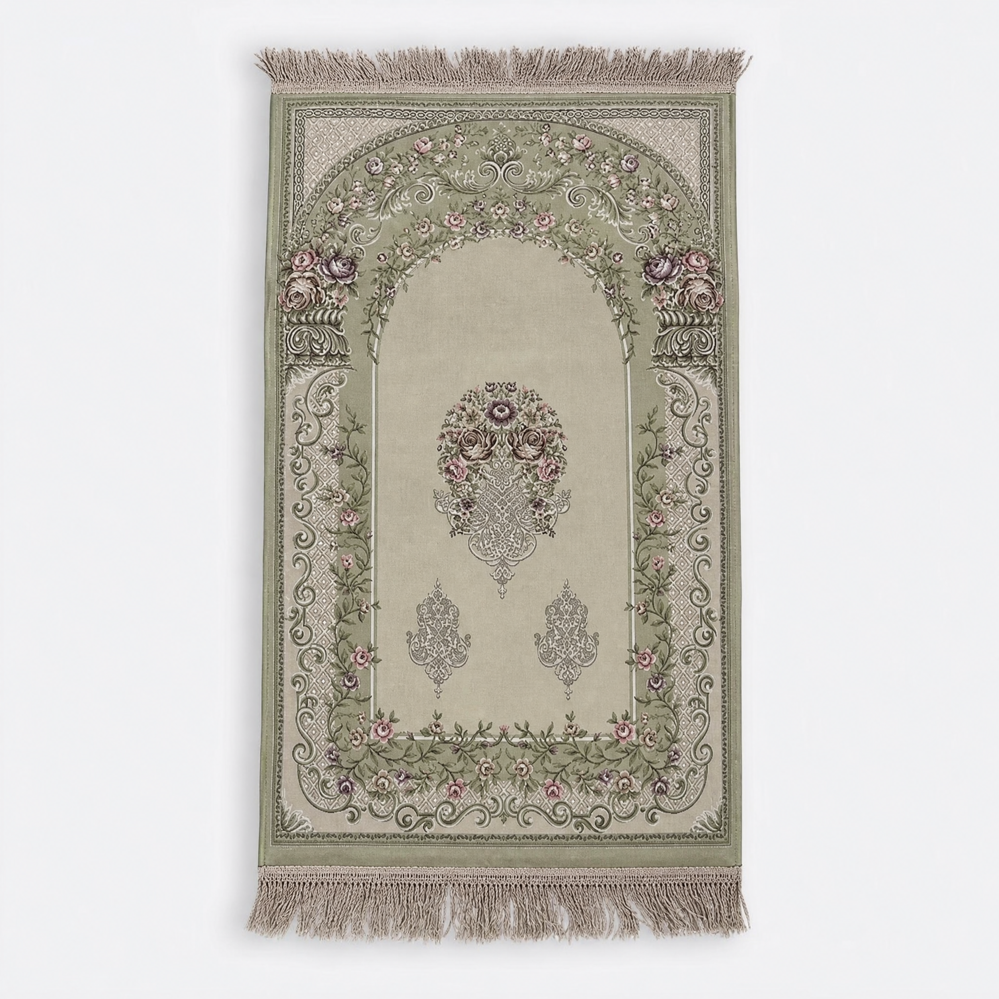 Green Medical Foam Satin Heaven's Door Premium Prayer Mat