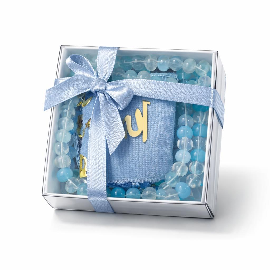 Blue Quran and Tasbih Set