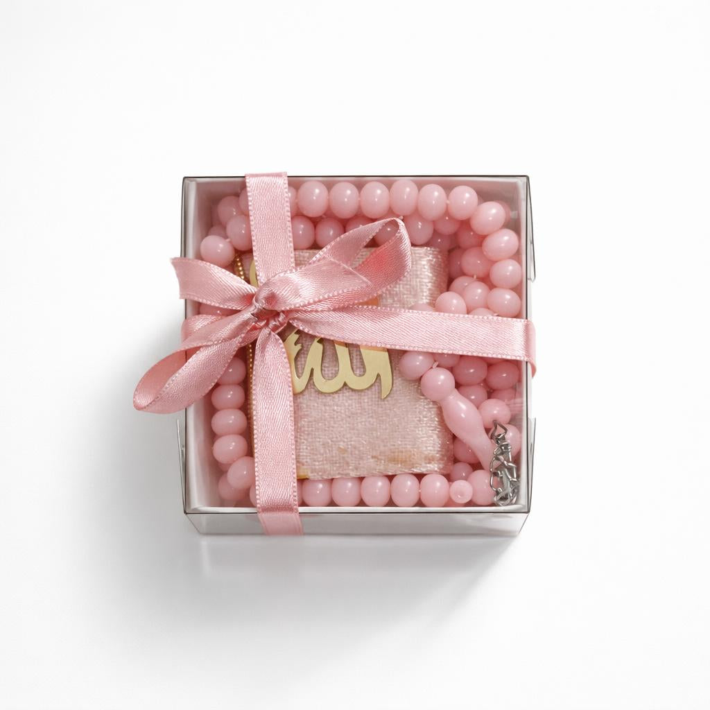 Pink Quran and Tasbih Set