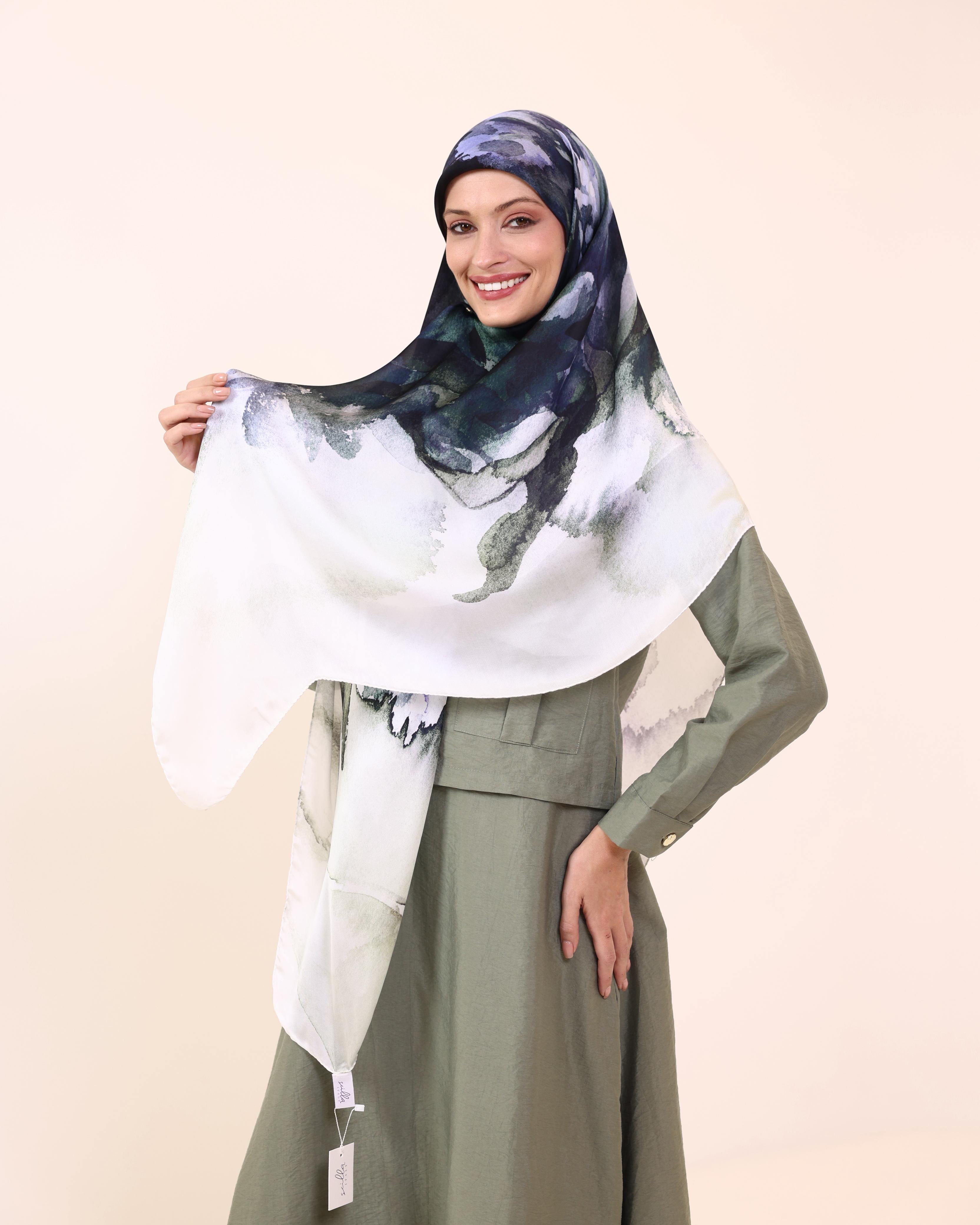 Scilla italy silk scarf ei7
