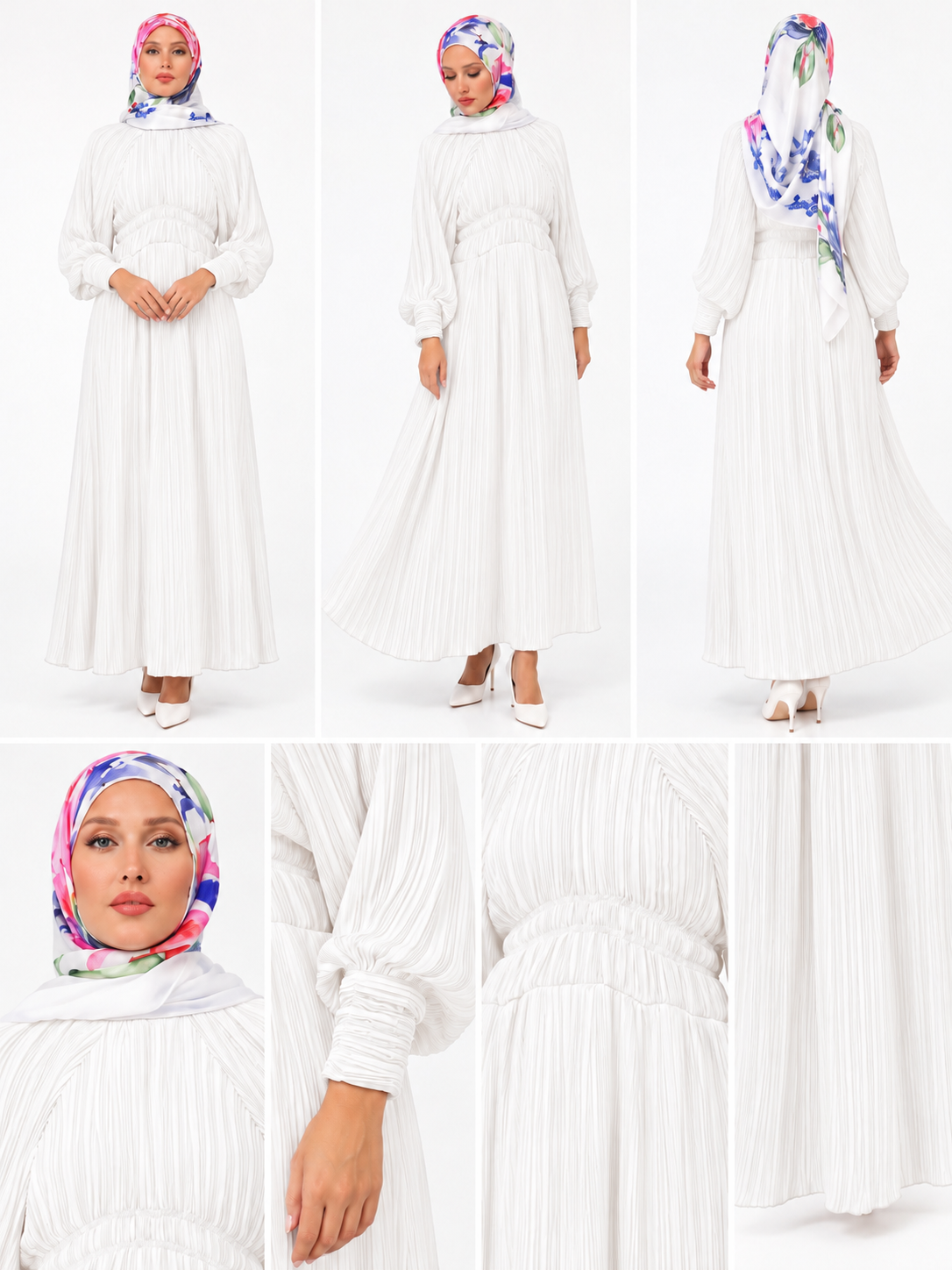 All Plisse white dress