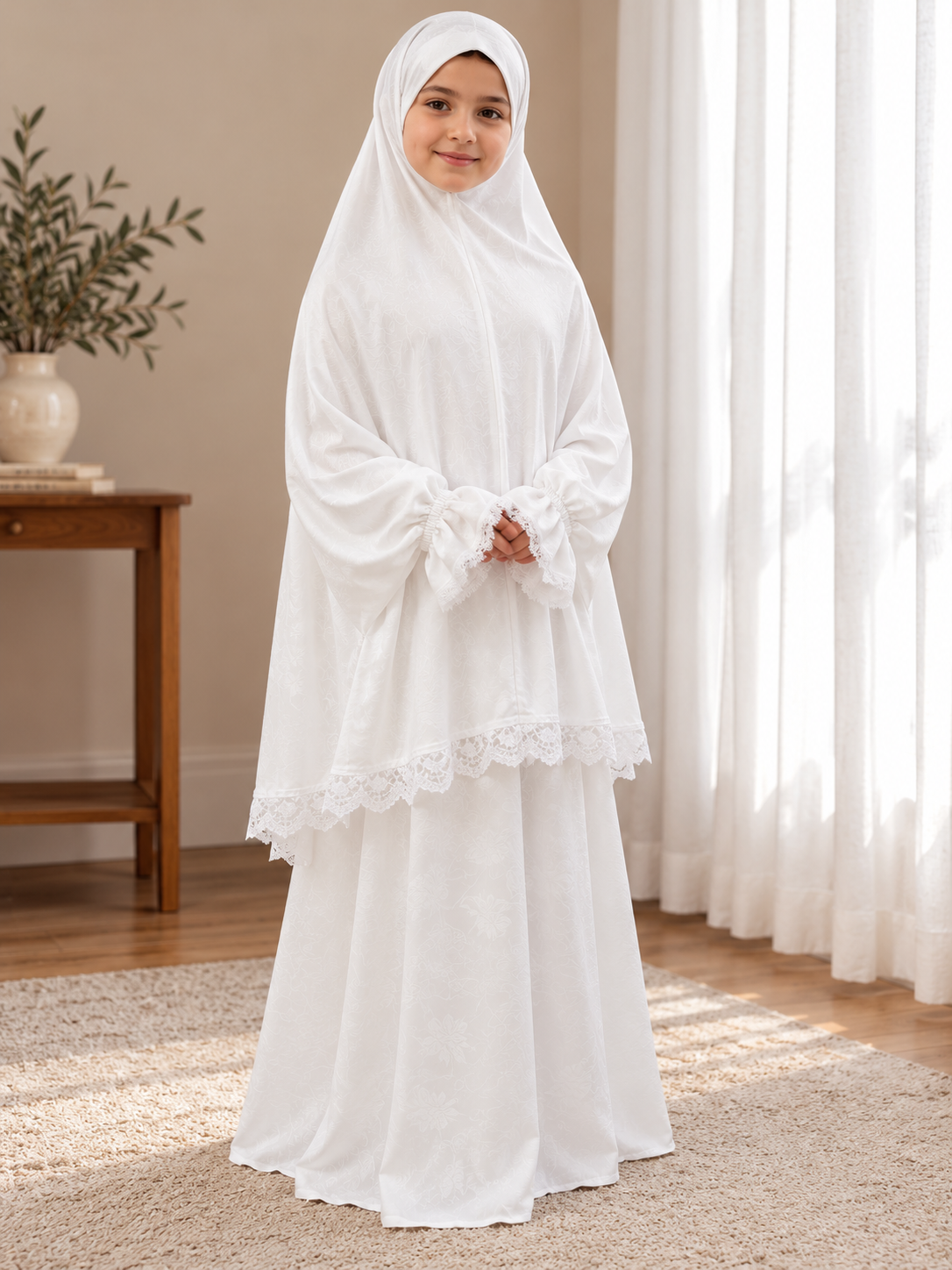 White Prayer Gown – 2 Pieces (12 Years)
