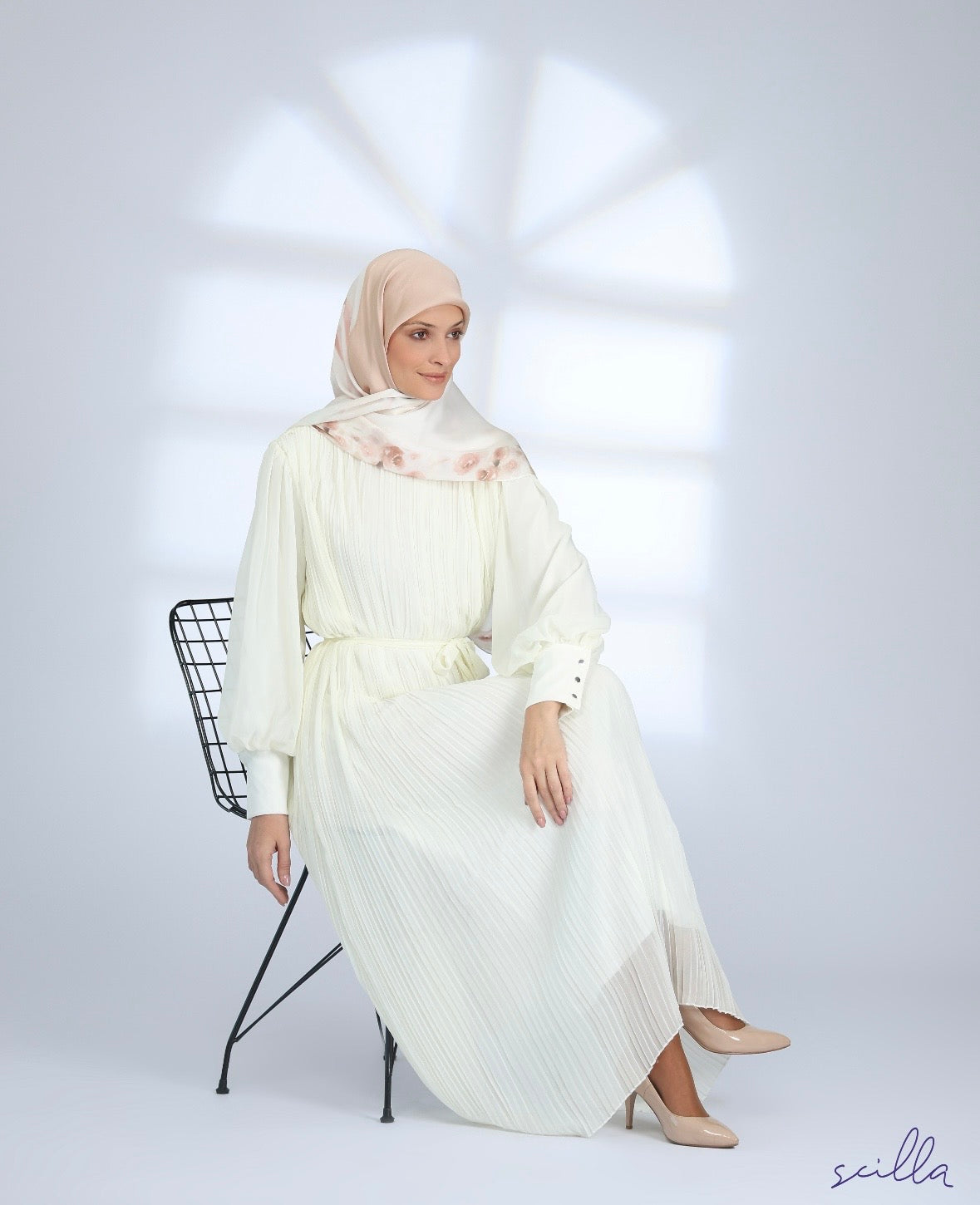 Jupe White Abaya