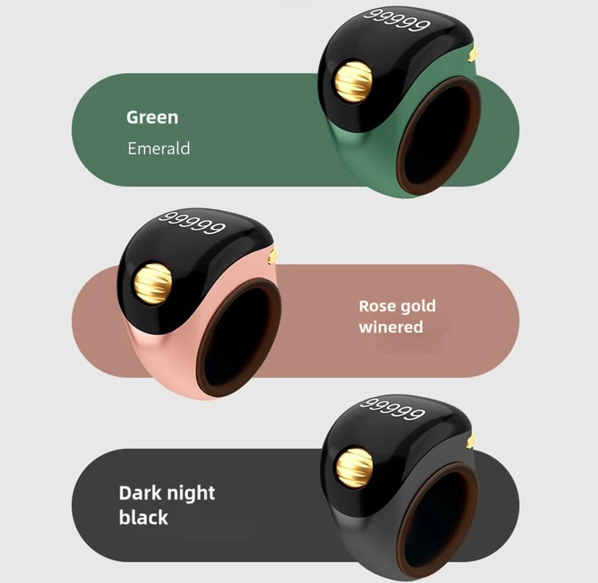 Smart Tasbih Tally Counter Ring – Zikr & Prayer Counter