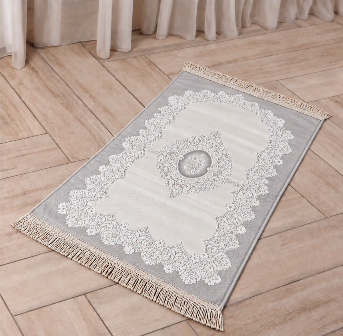 Satin Ornate Lace Prayer Mat