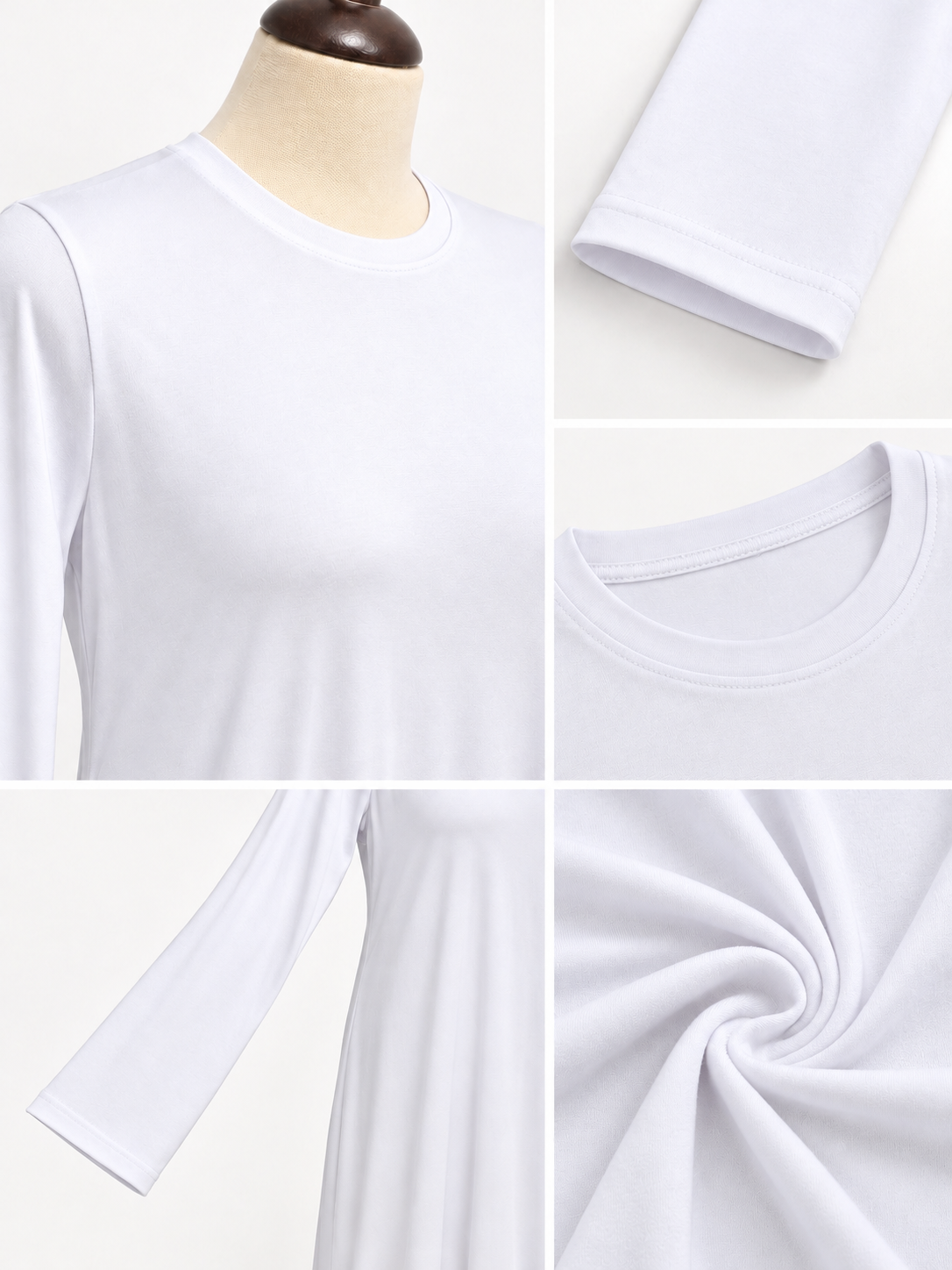 Allday white basic with sleeves
