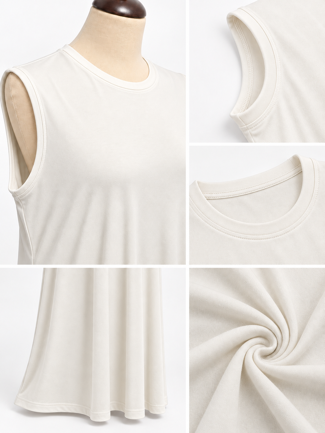 ALLDAY offwhite basic without sleeves