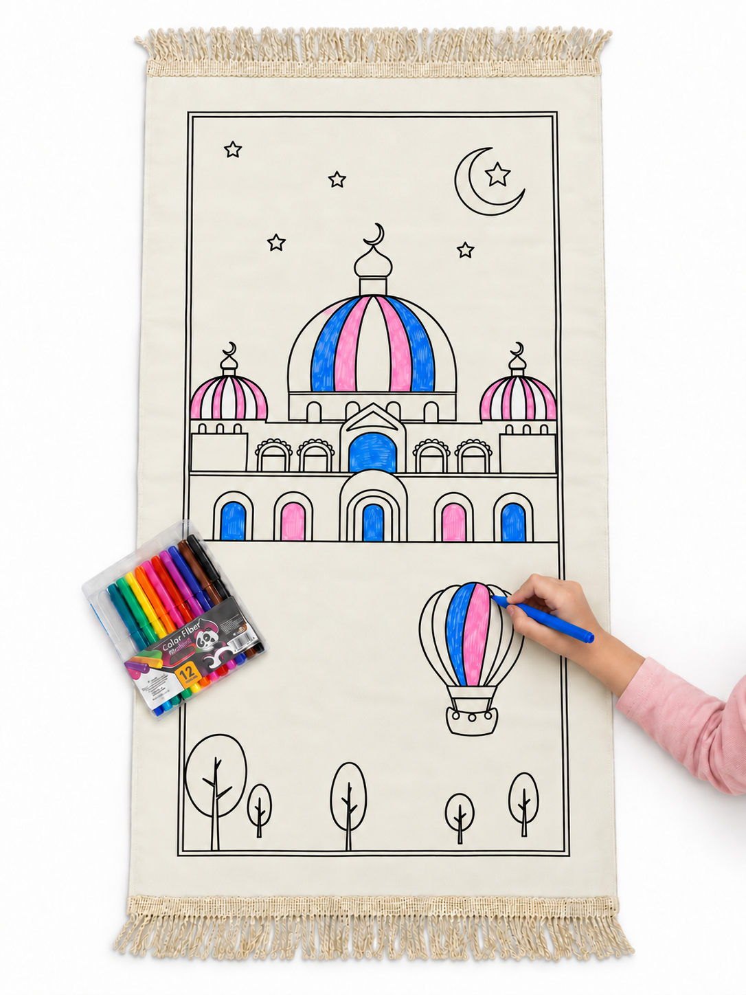 Color and pray prayer mat for children