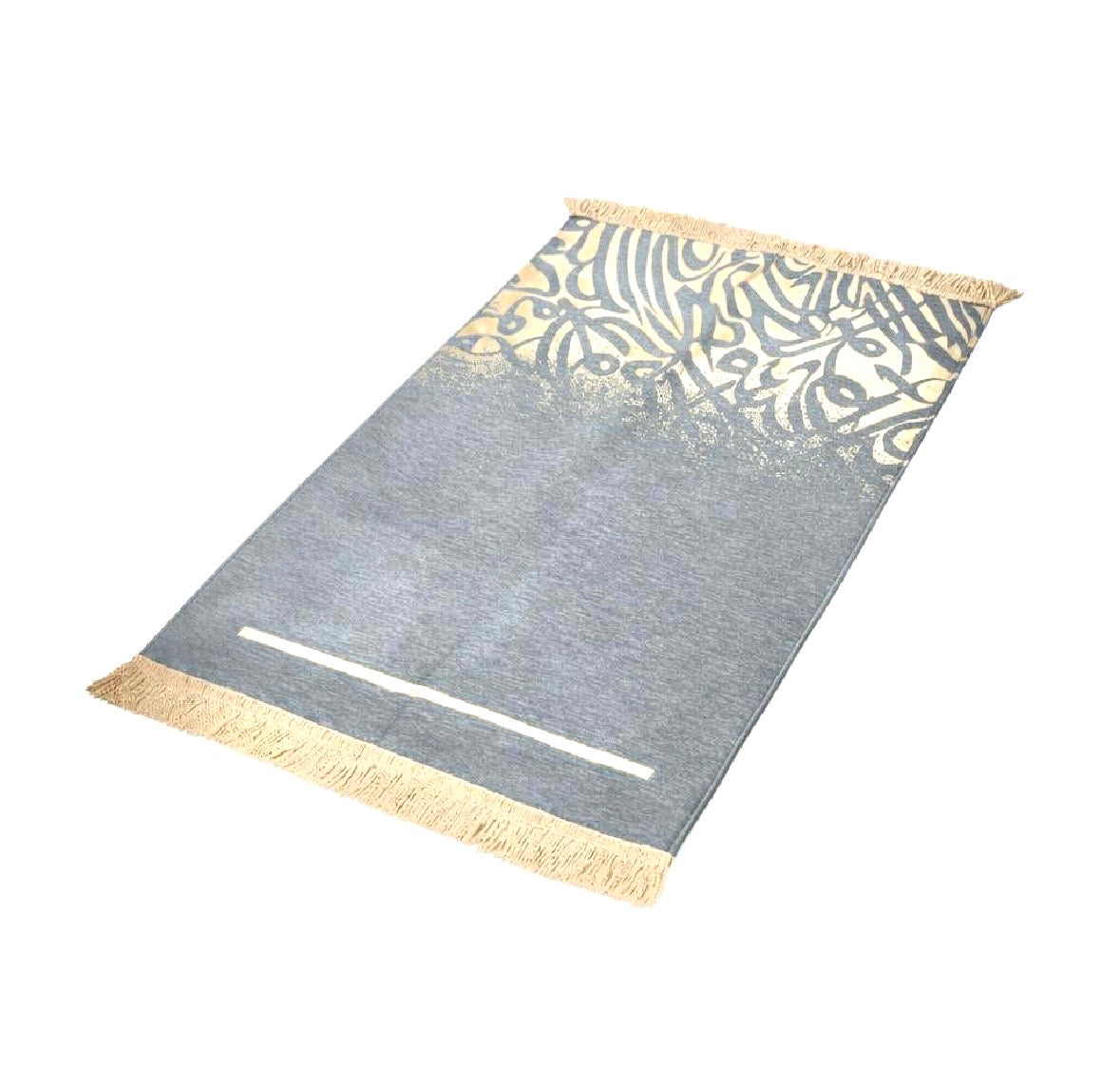 Gray Velvet Padded Al Motanabi Premium Prayer Mat