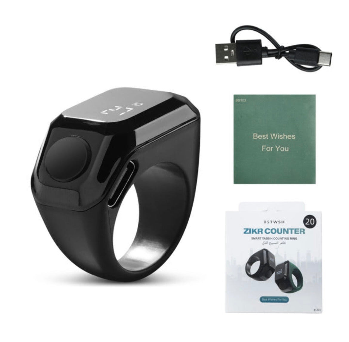Black smart Zikr counter