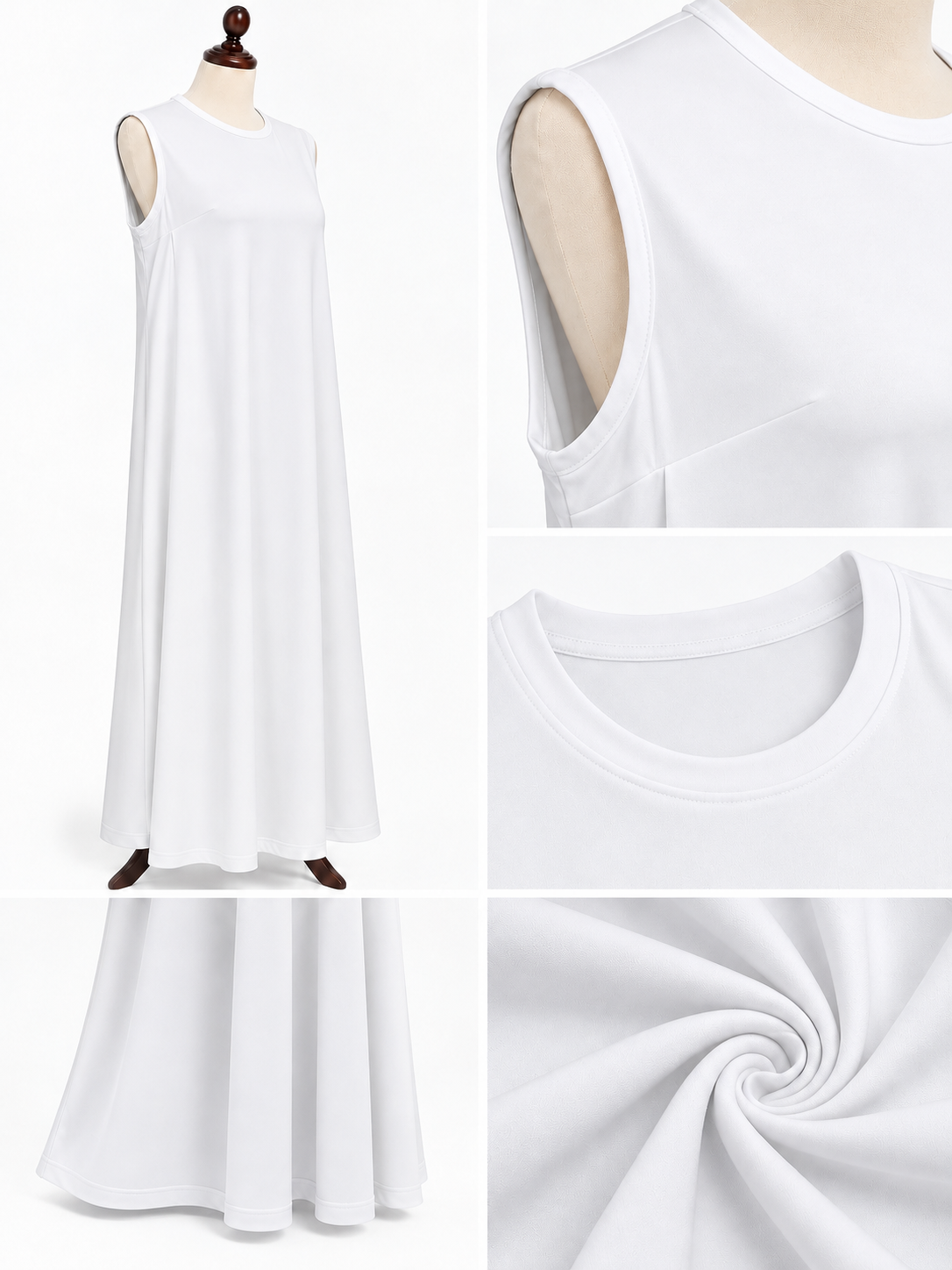Scilla white basic without sleeves