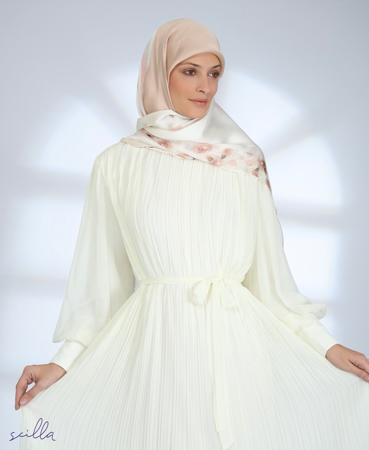 Jupe White Abaya