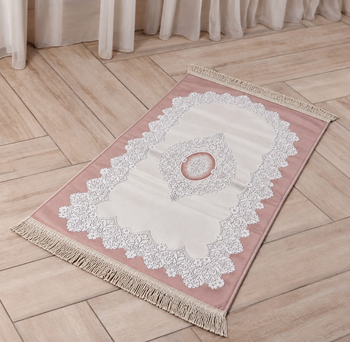 Satin Ornate Lace Prayer Mat