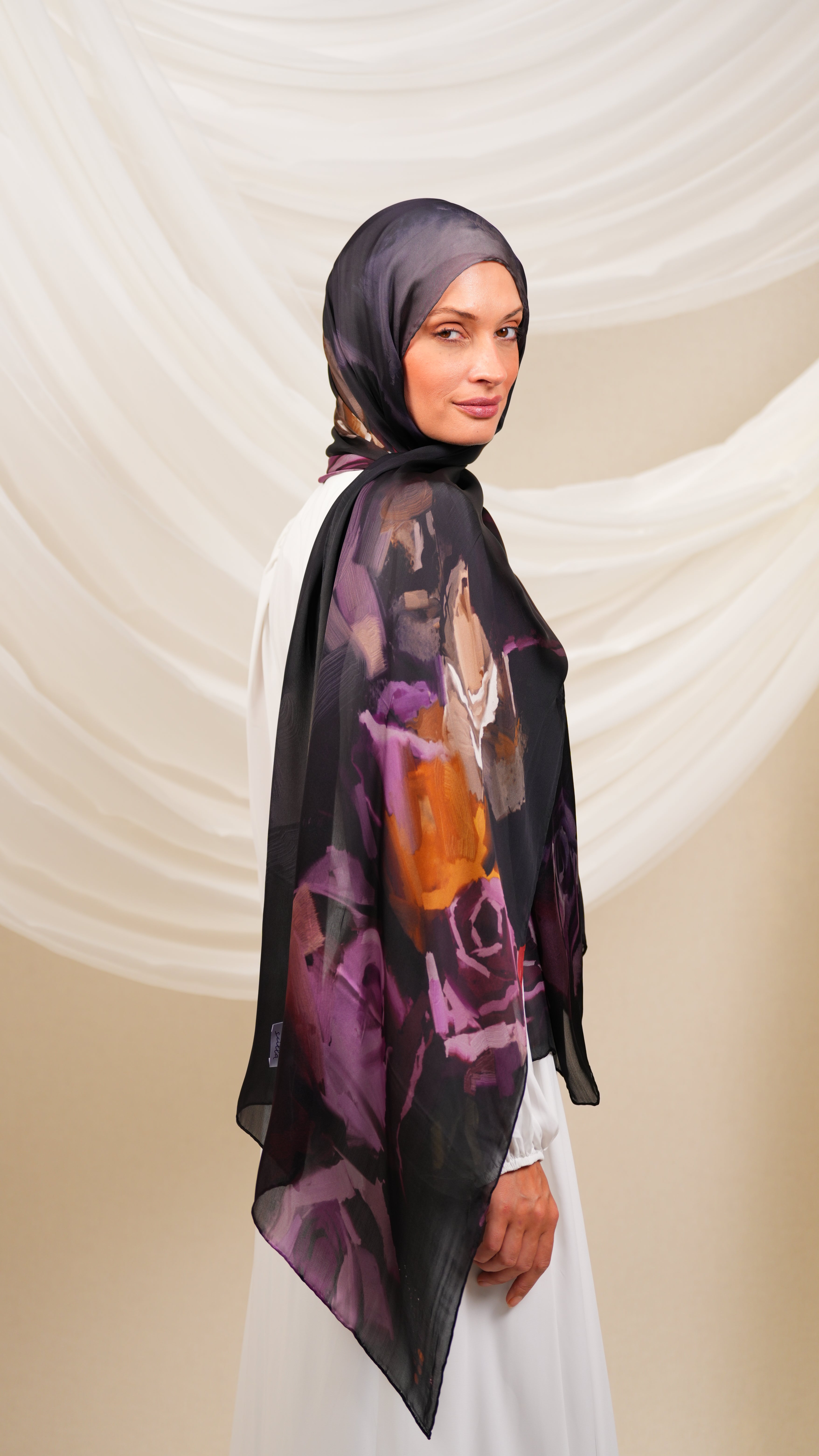 scilla Turkish  silk shawl btr2