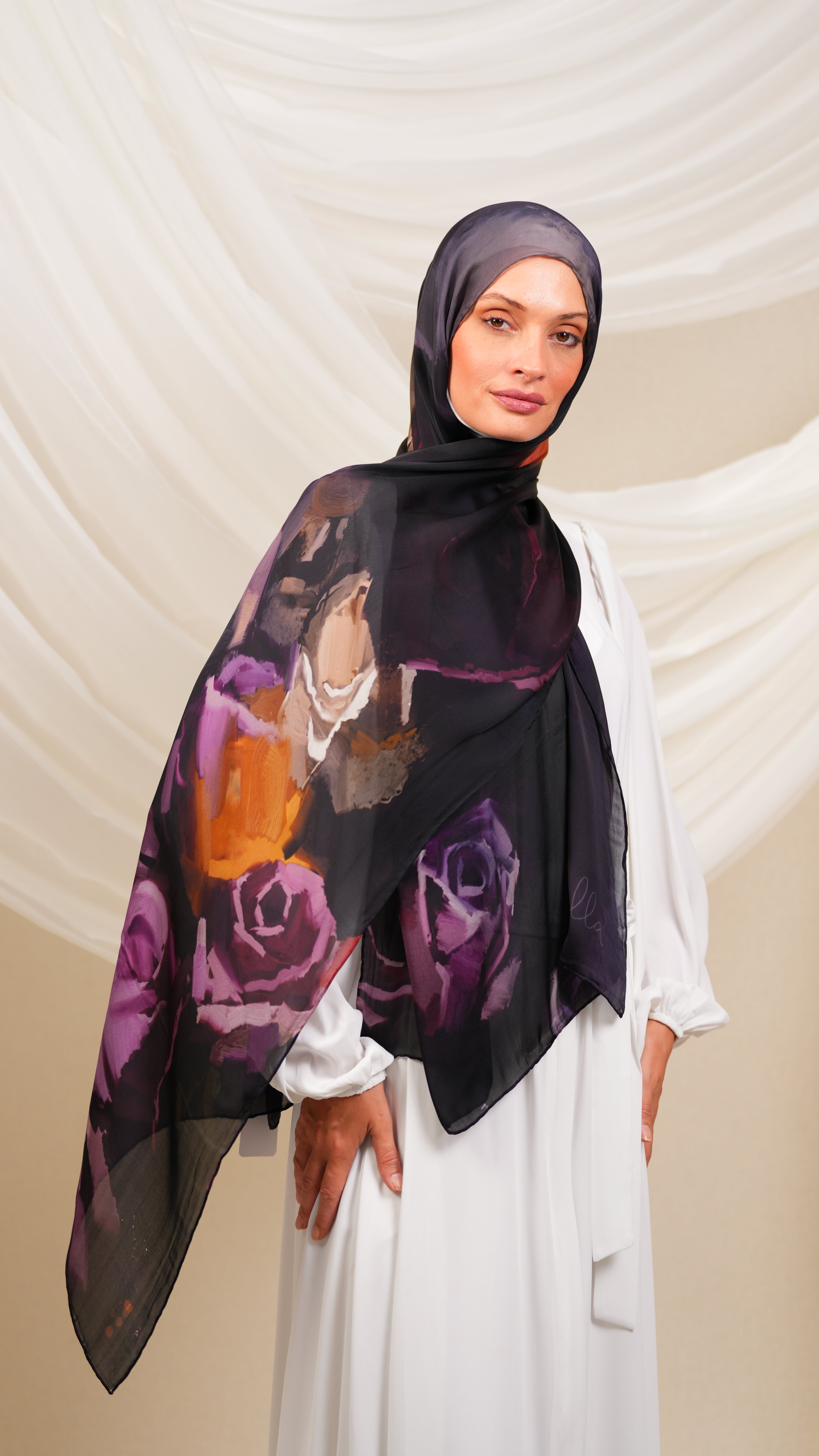 scilla Turkish  silk shawl btr2